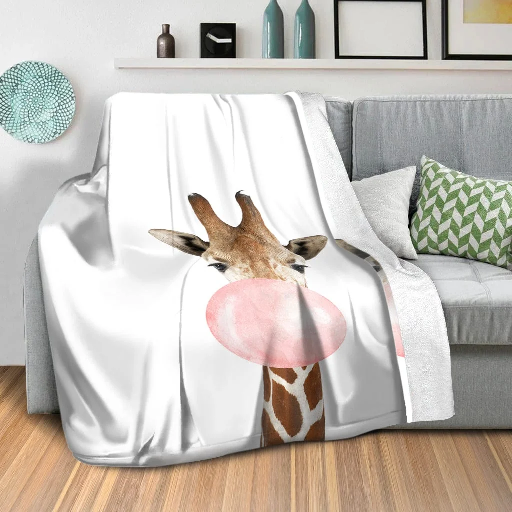 Bubble Gum Zoo Giraffe Blanket - Image 2