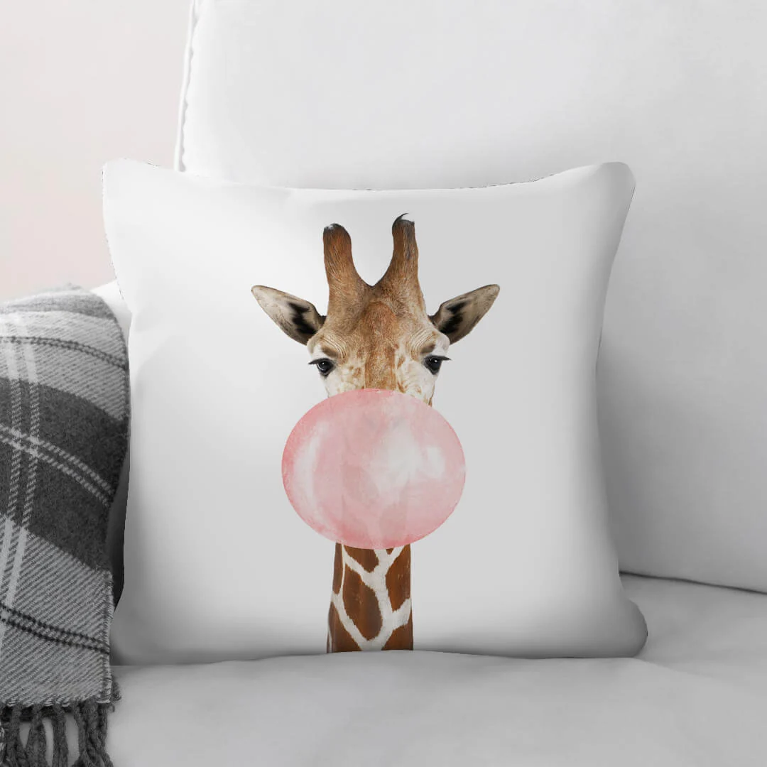 Bubble Gum Zoo Giraffe Cushion - Image 2