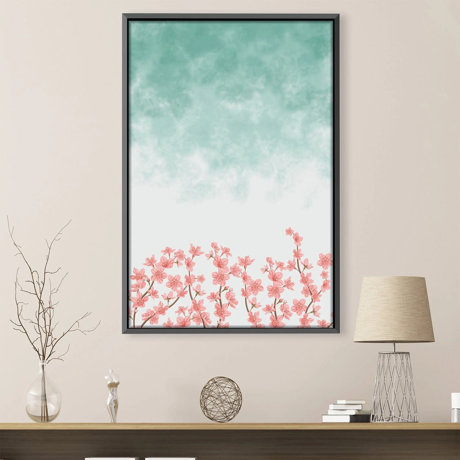 Cherry Blossoms In The Sky Canvas