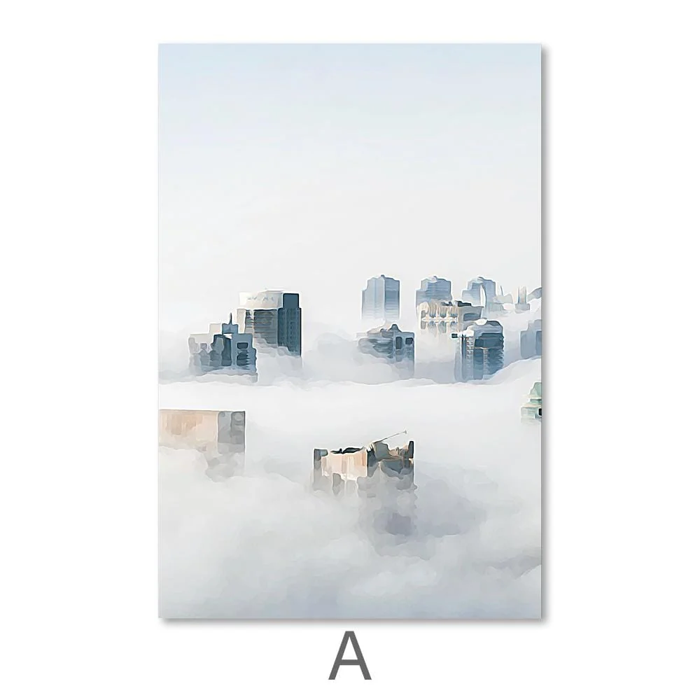 Cloudy City Canvas - Image 6