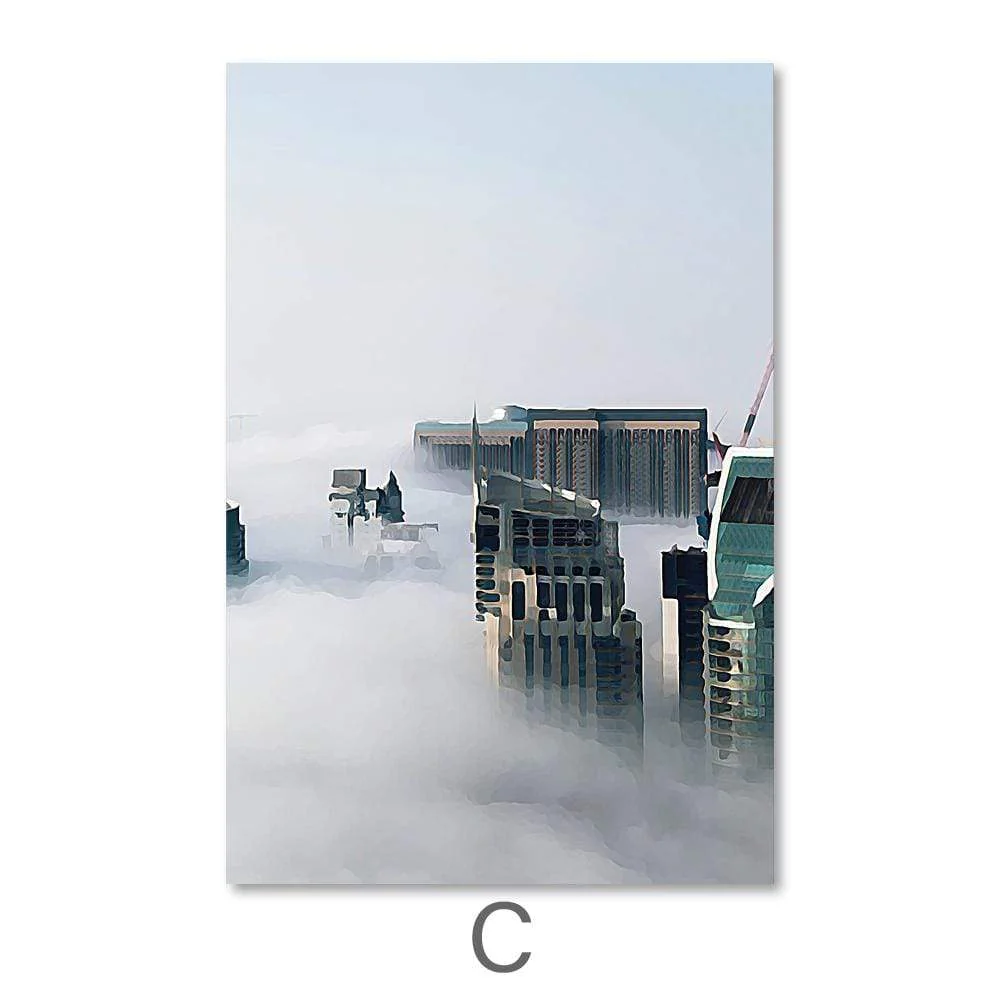 Cloudy City Canvas - Image 8