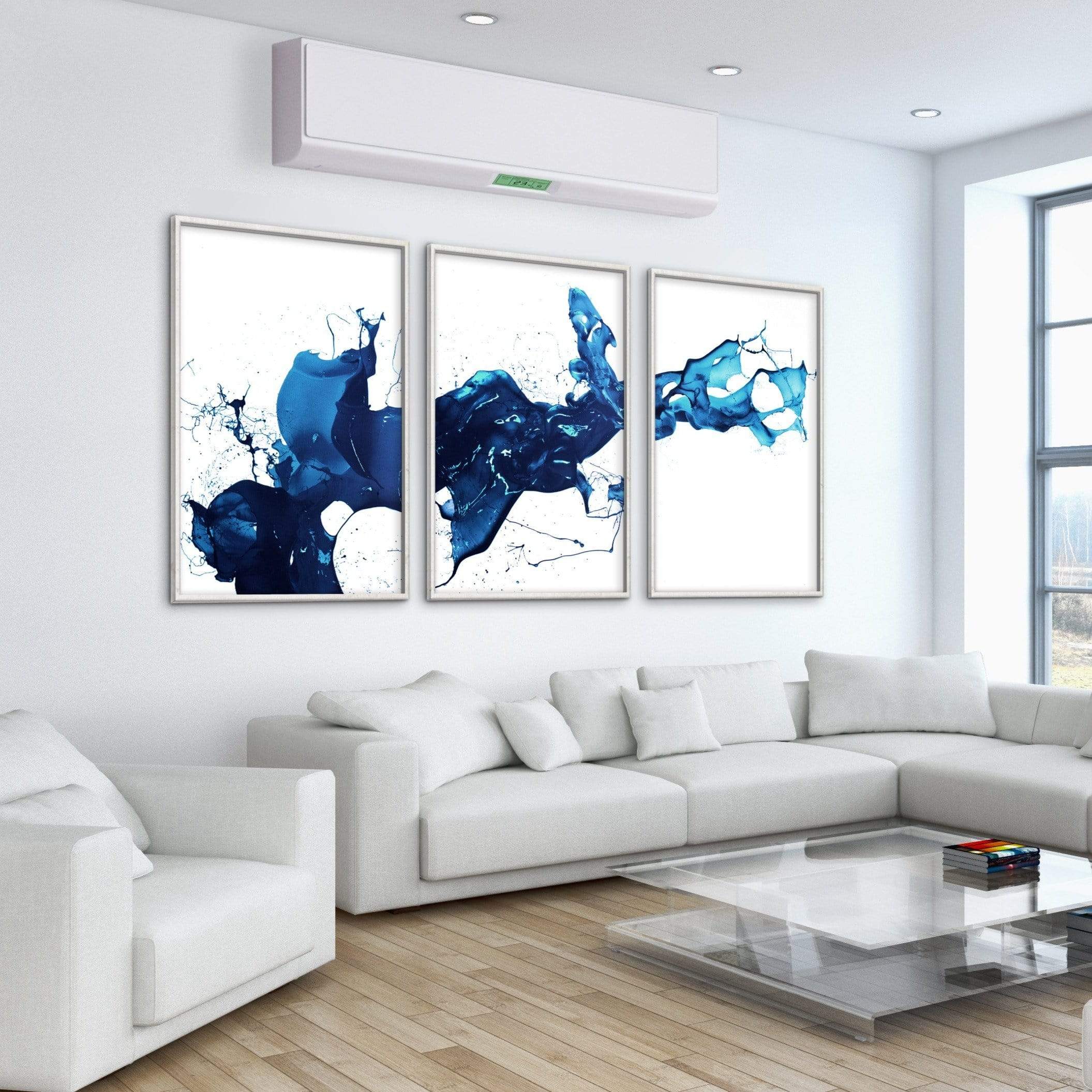 Cobalt Splash Canvas - Image 3