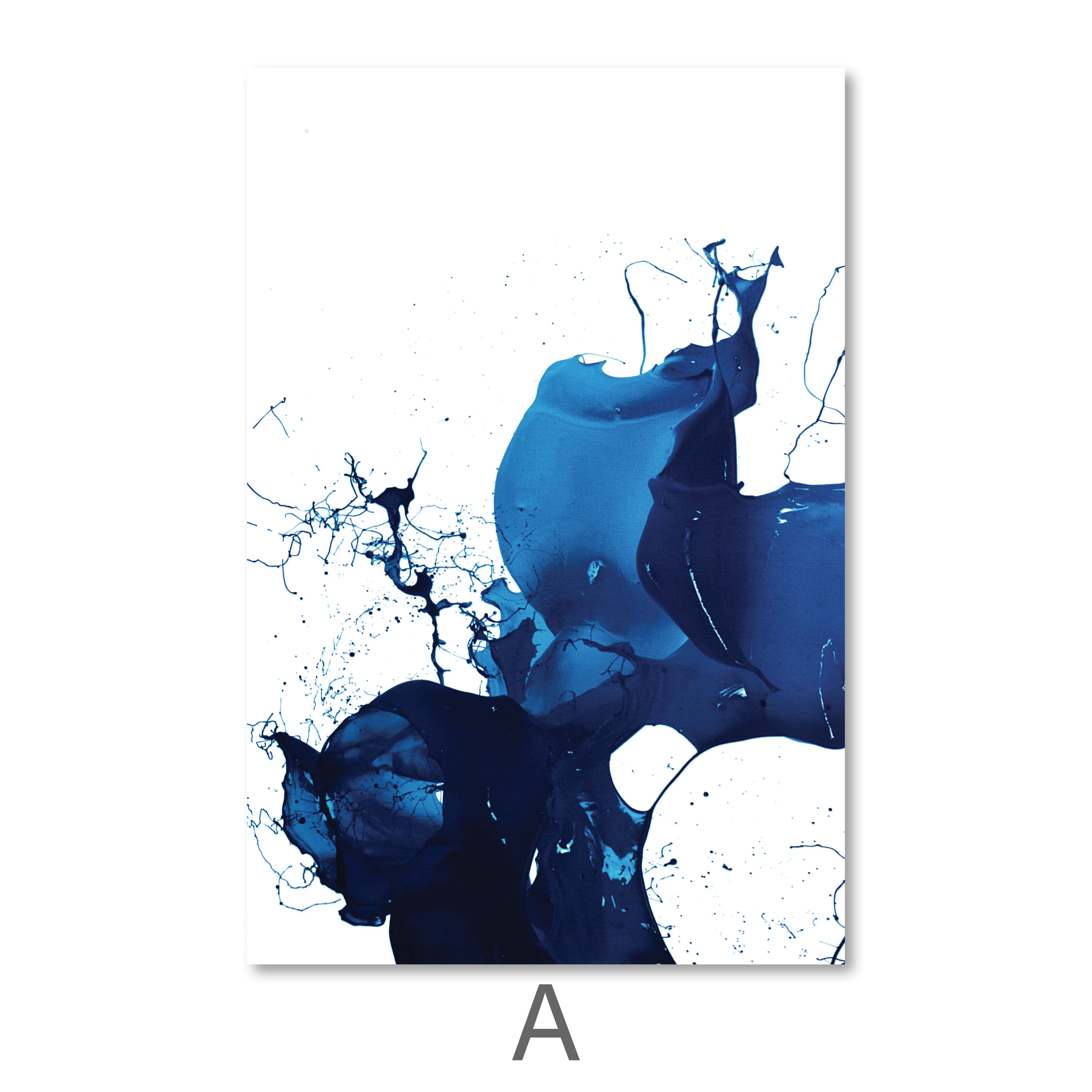 Cobalt Splash Canvas - Image 4