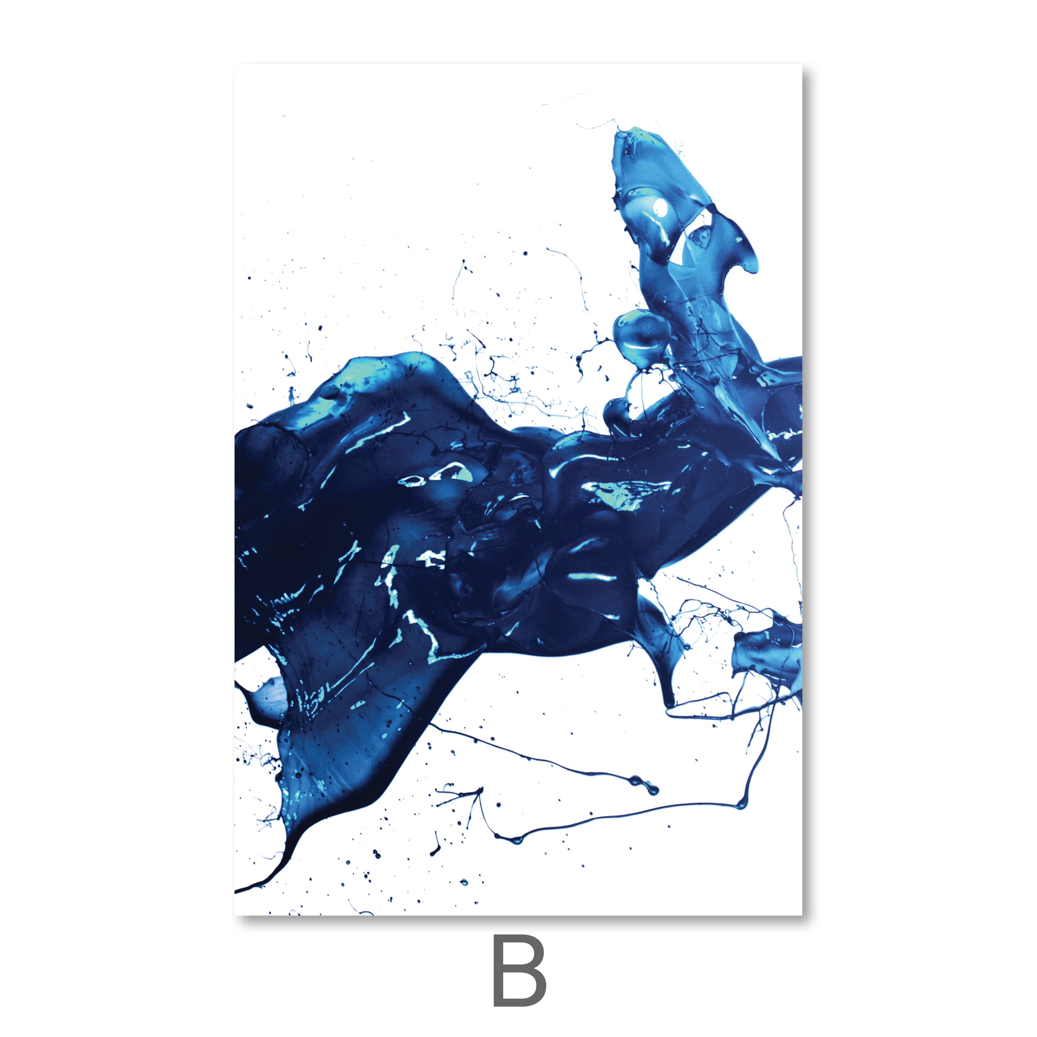 Cobalt Splash Canvas - Image 5