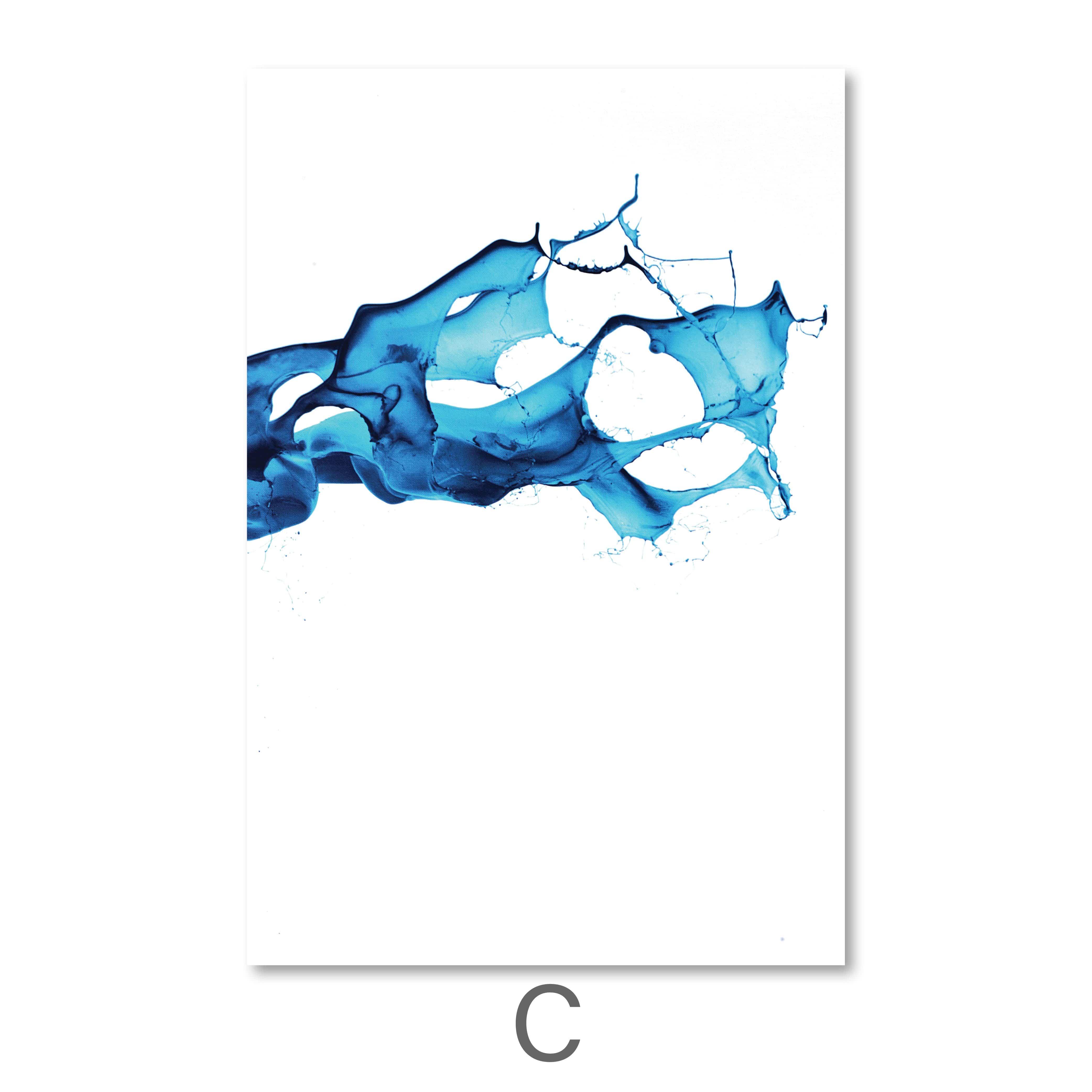 Cobalt Splash Canvas - Image 7