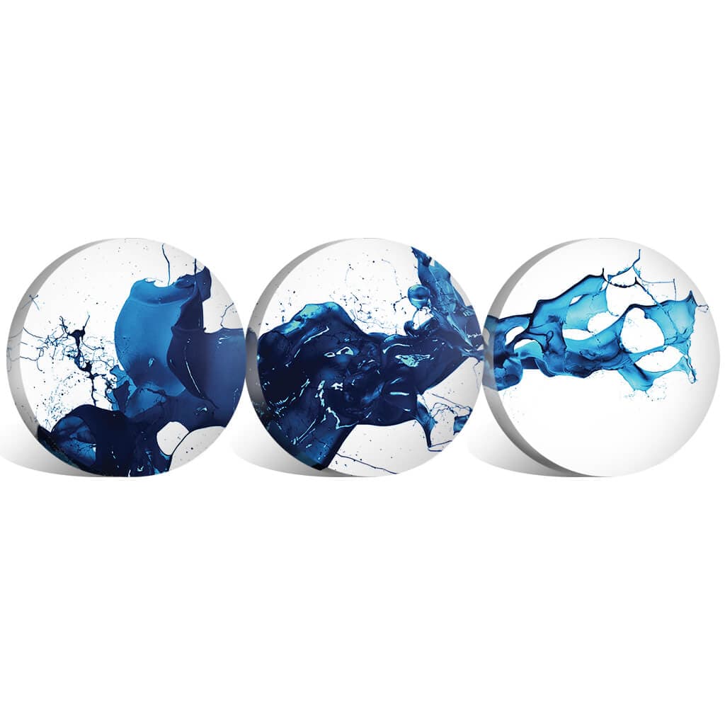 Cobalt Splash Canvas - Circle - Image 2