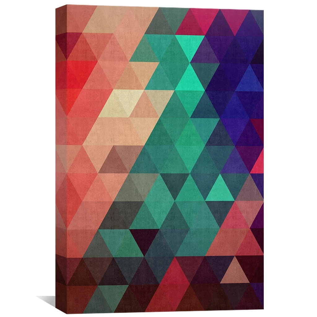 Colored Triangles 3 Canvas - Image 2