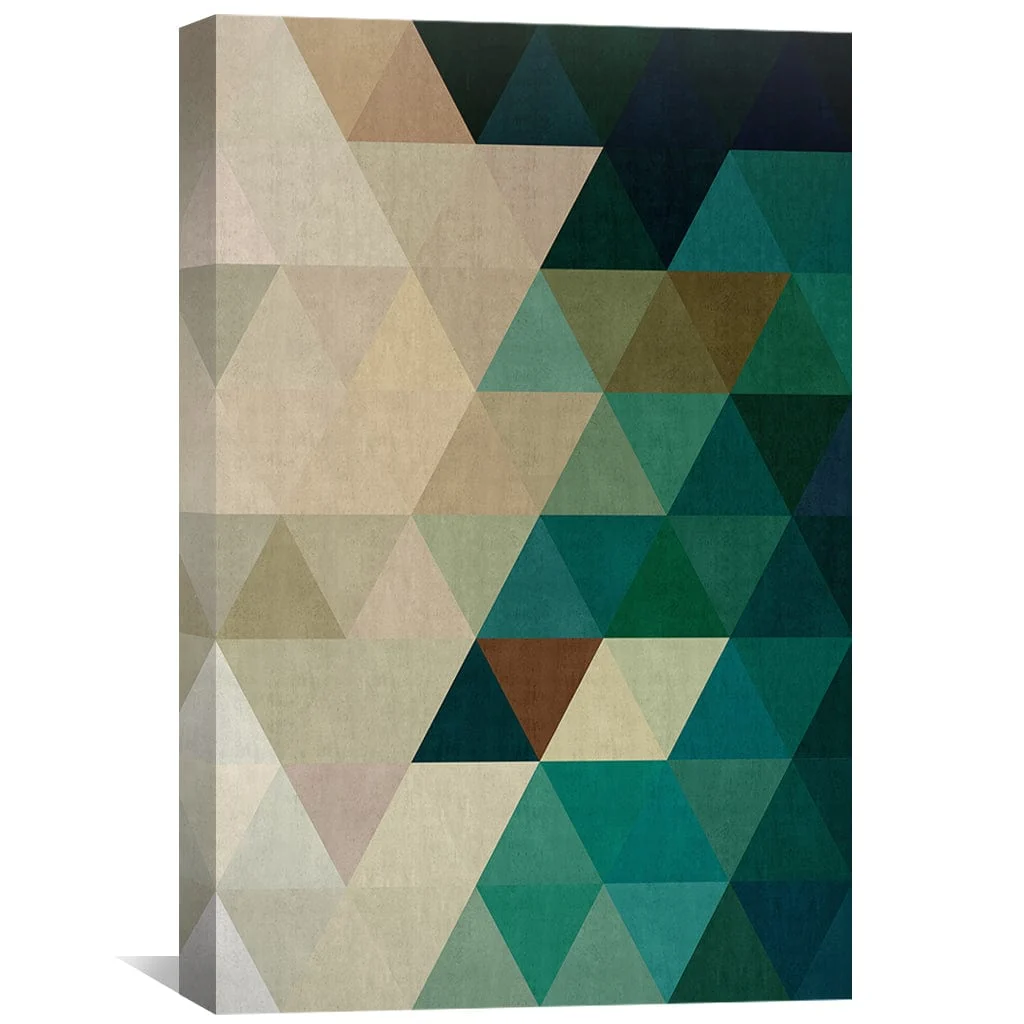 Colored Triangles 6 Canvas - Image 2
