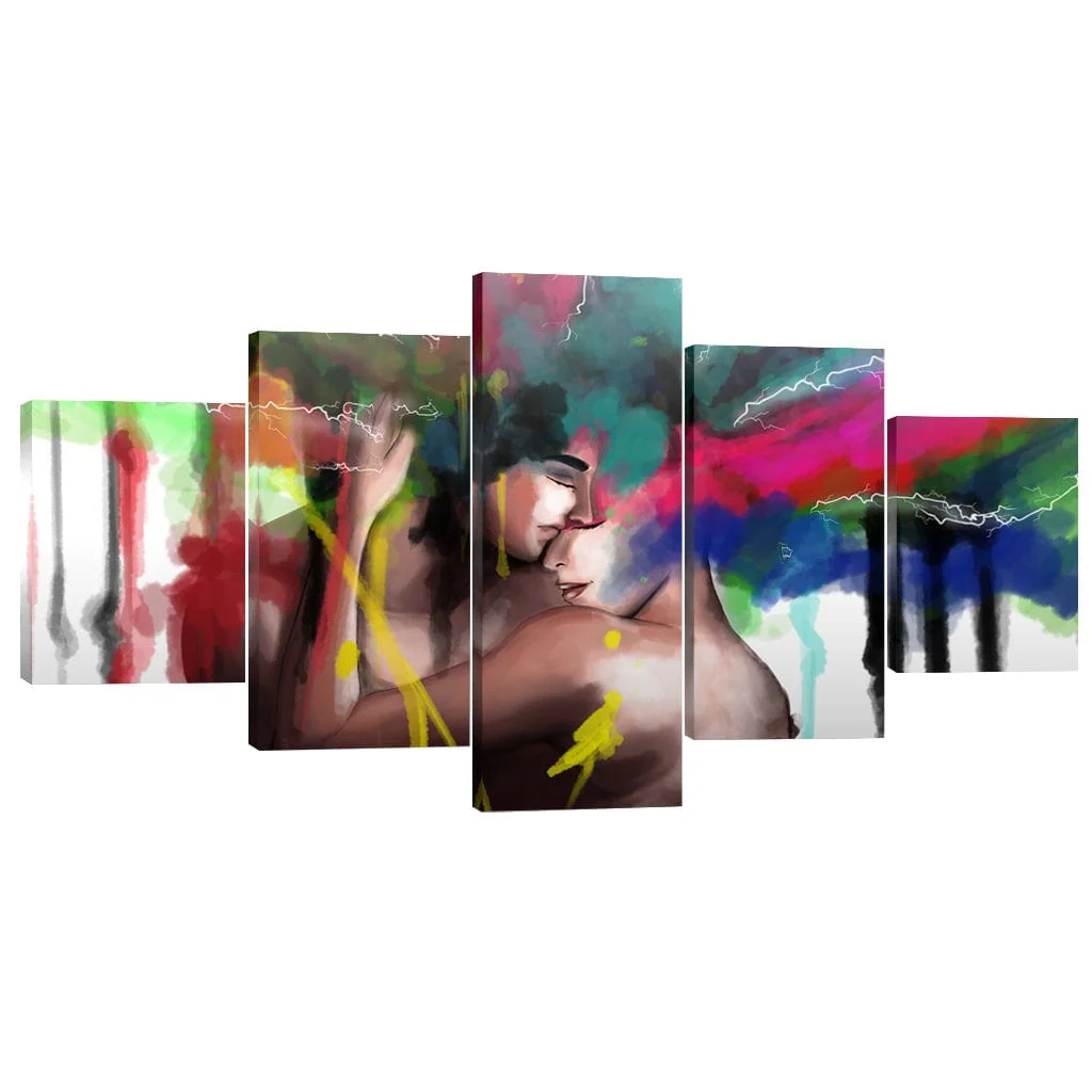 Colorful Embrace Canvas - 5 Panel - Image 2