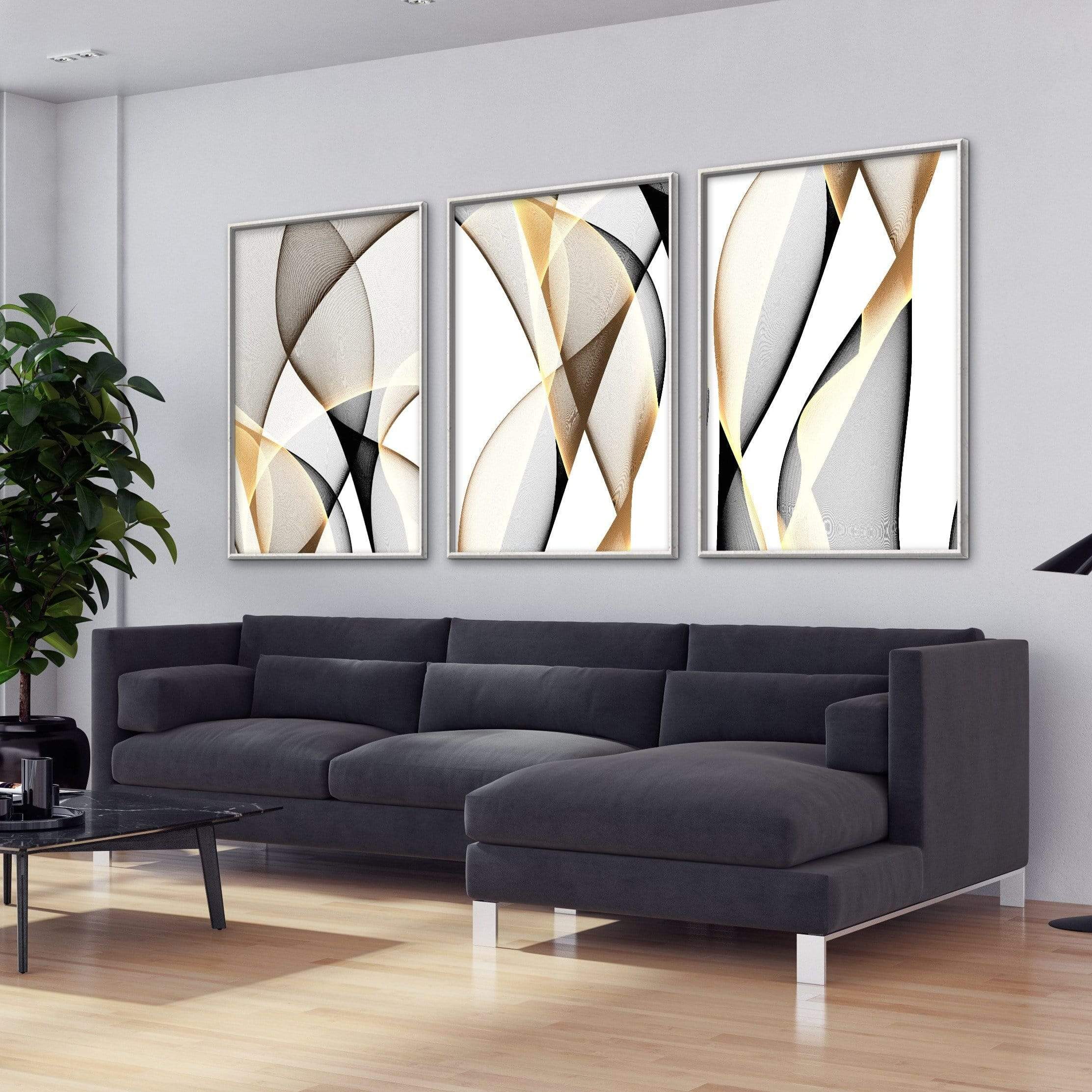 Contrasting Waves Canvas - Image 3