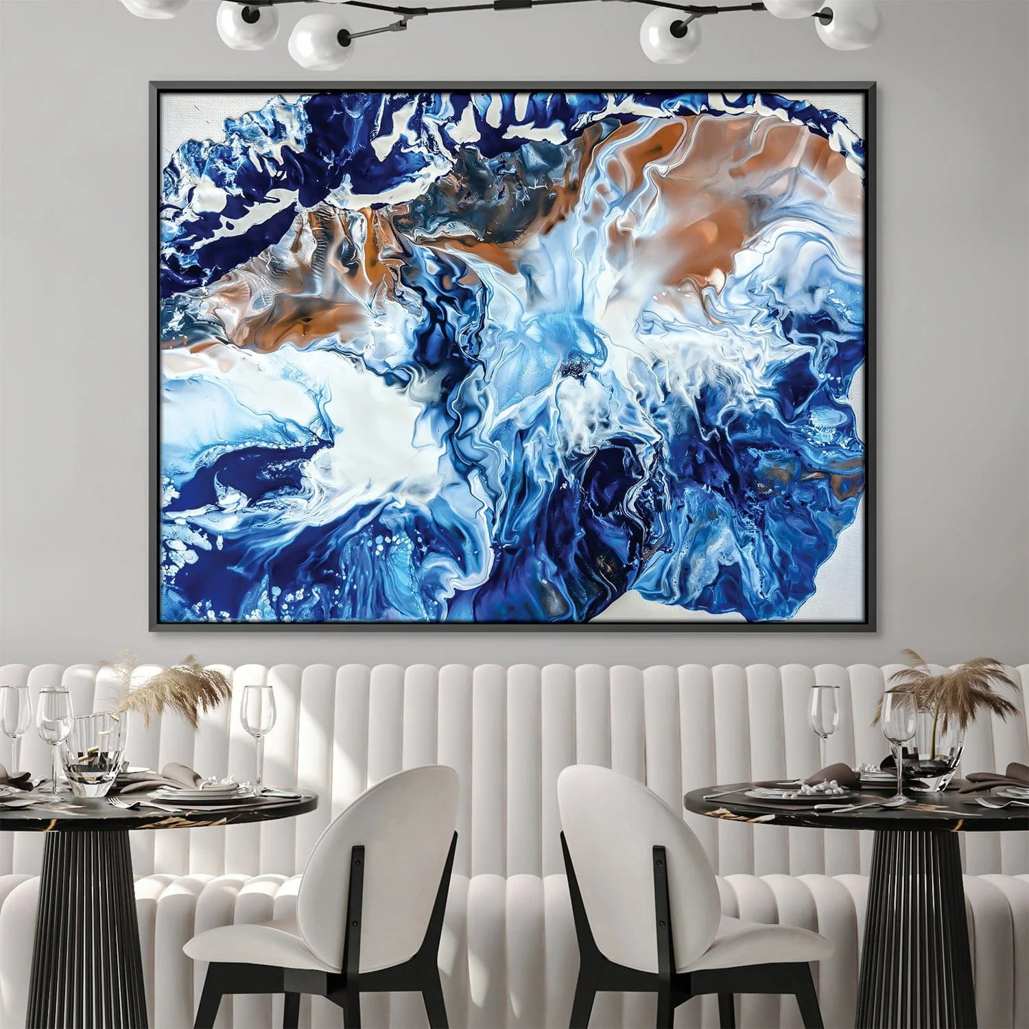 Copper and Blue Canvas