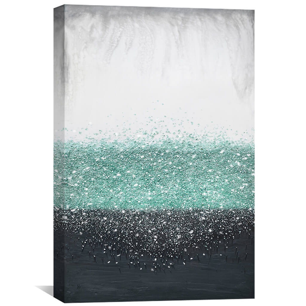 Crystal Rain Green Canvas - Image 2