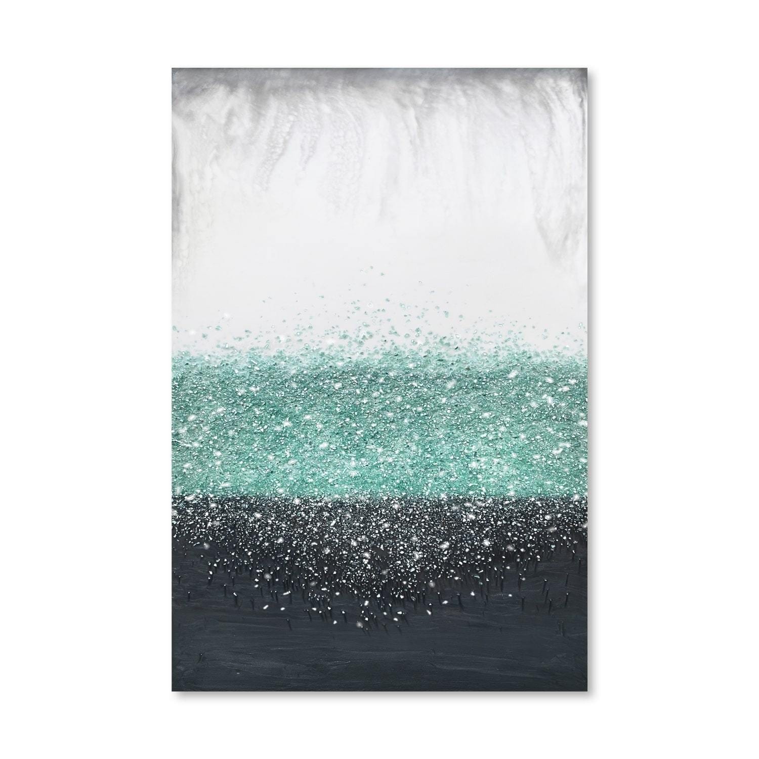 Crystal Rain Green Canvas - Image 3