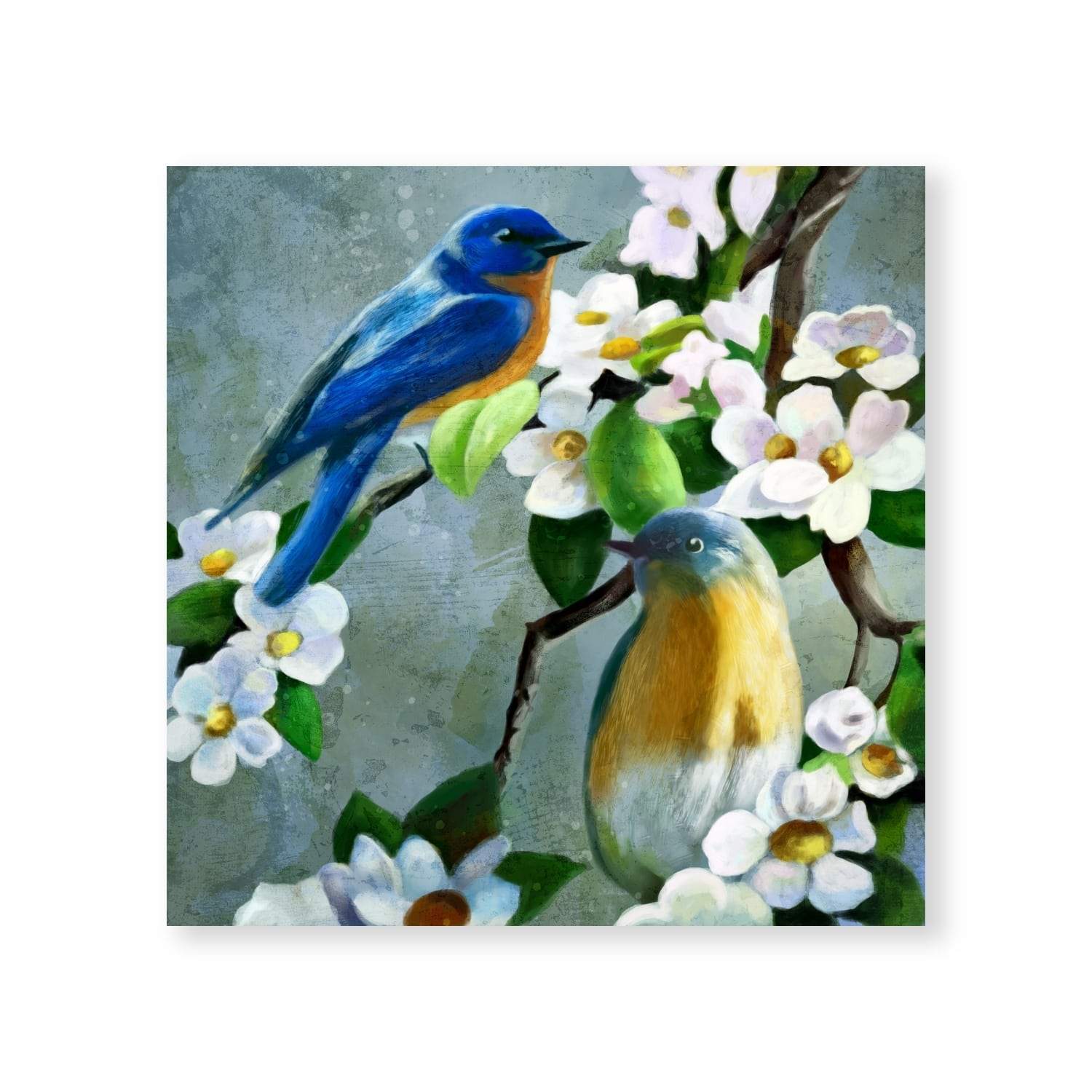 Daisy Blue Birds Canvas - Image 3