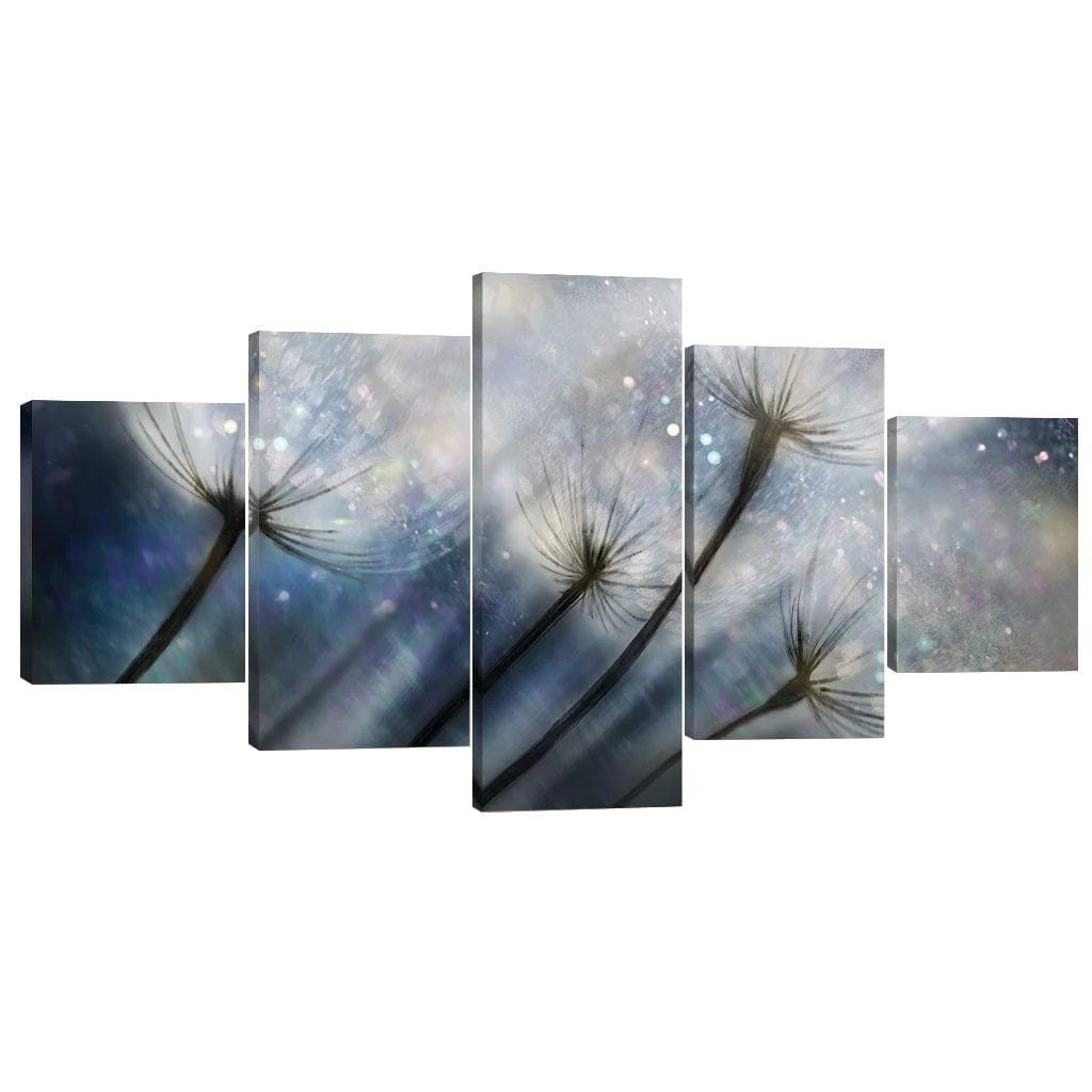 Dandelion Space Canvas - 5 Panel - Image 2