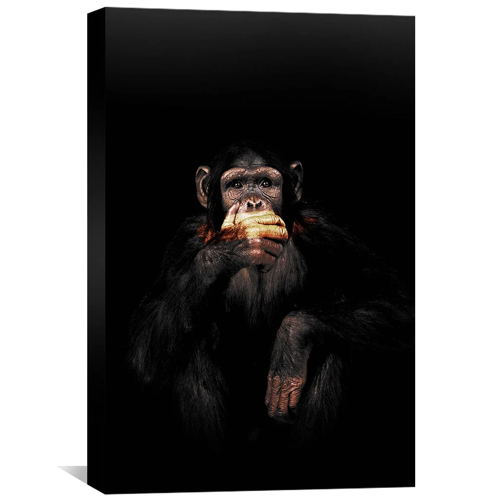 Dark Monkey Speak No Evil Canvas - Image 2