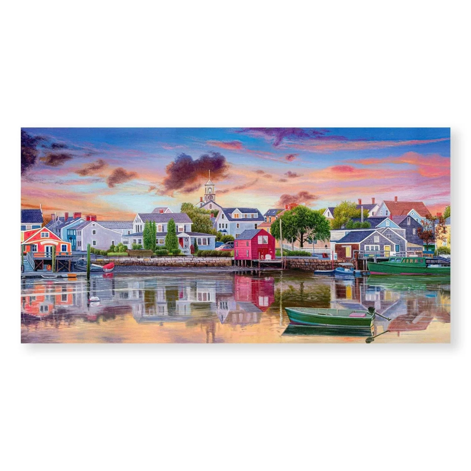 Dusk on the Lake Oil Painting - Image 3