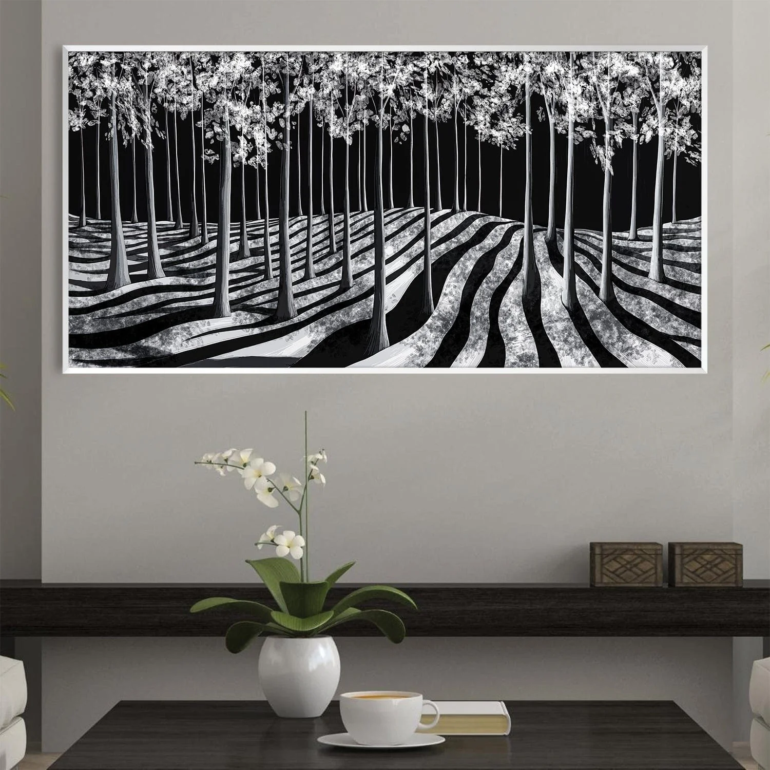 Ebony Ivory Forest Canvas - Image 3