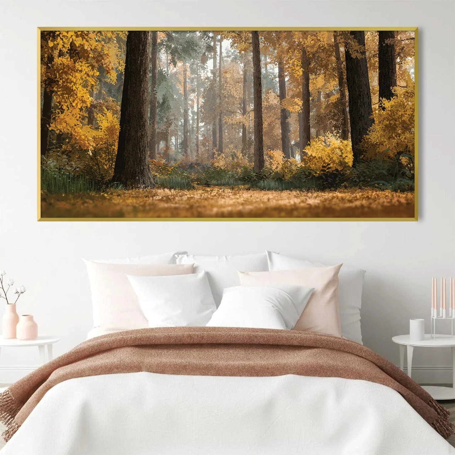 Falling Amber Leaves Canvas - Image 2