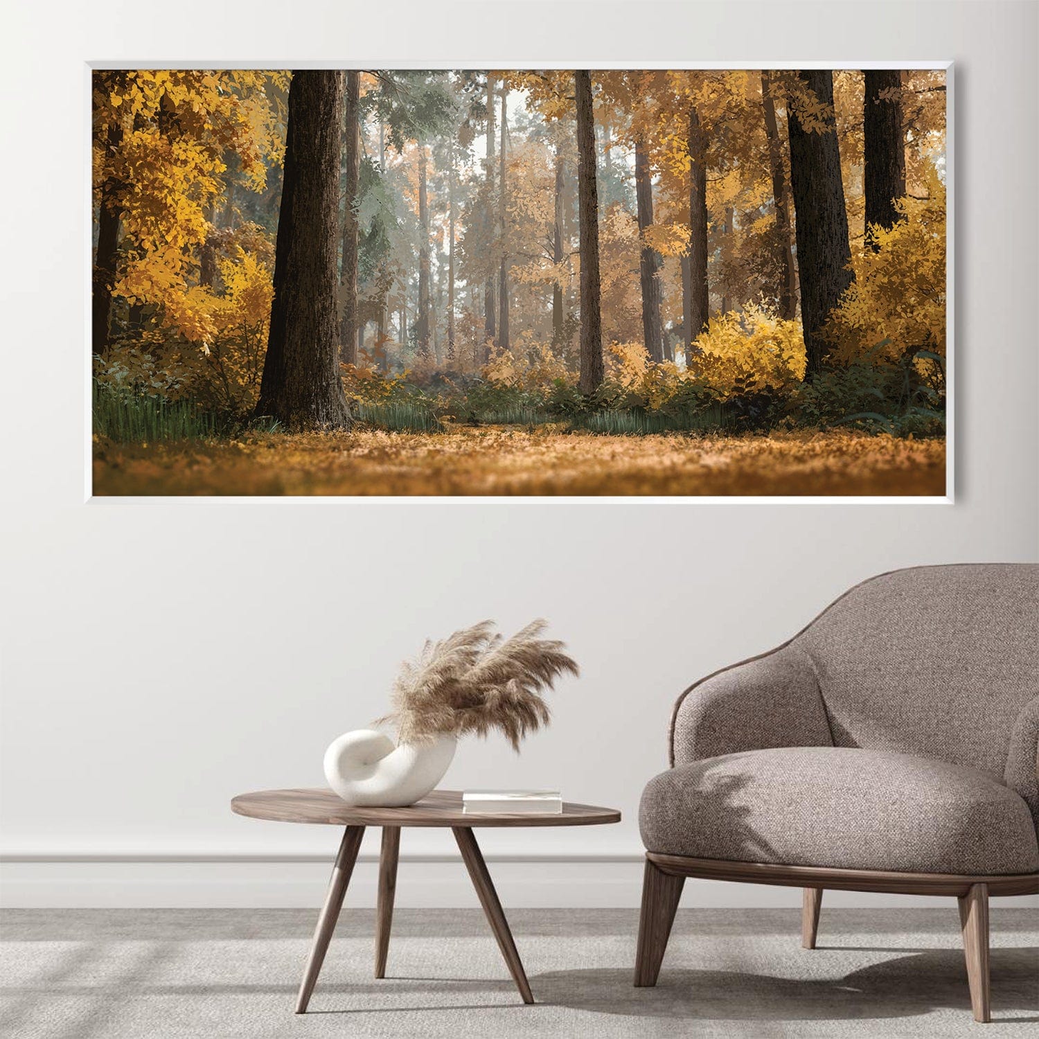Falling Amber Leaves Canvas - Image 3