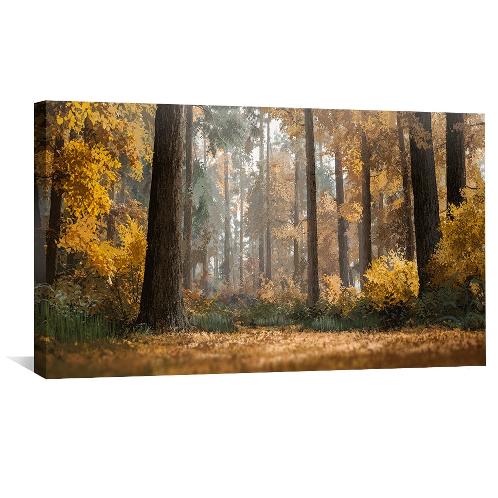 Falling Amber Leaves Canvas - Image 4