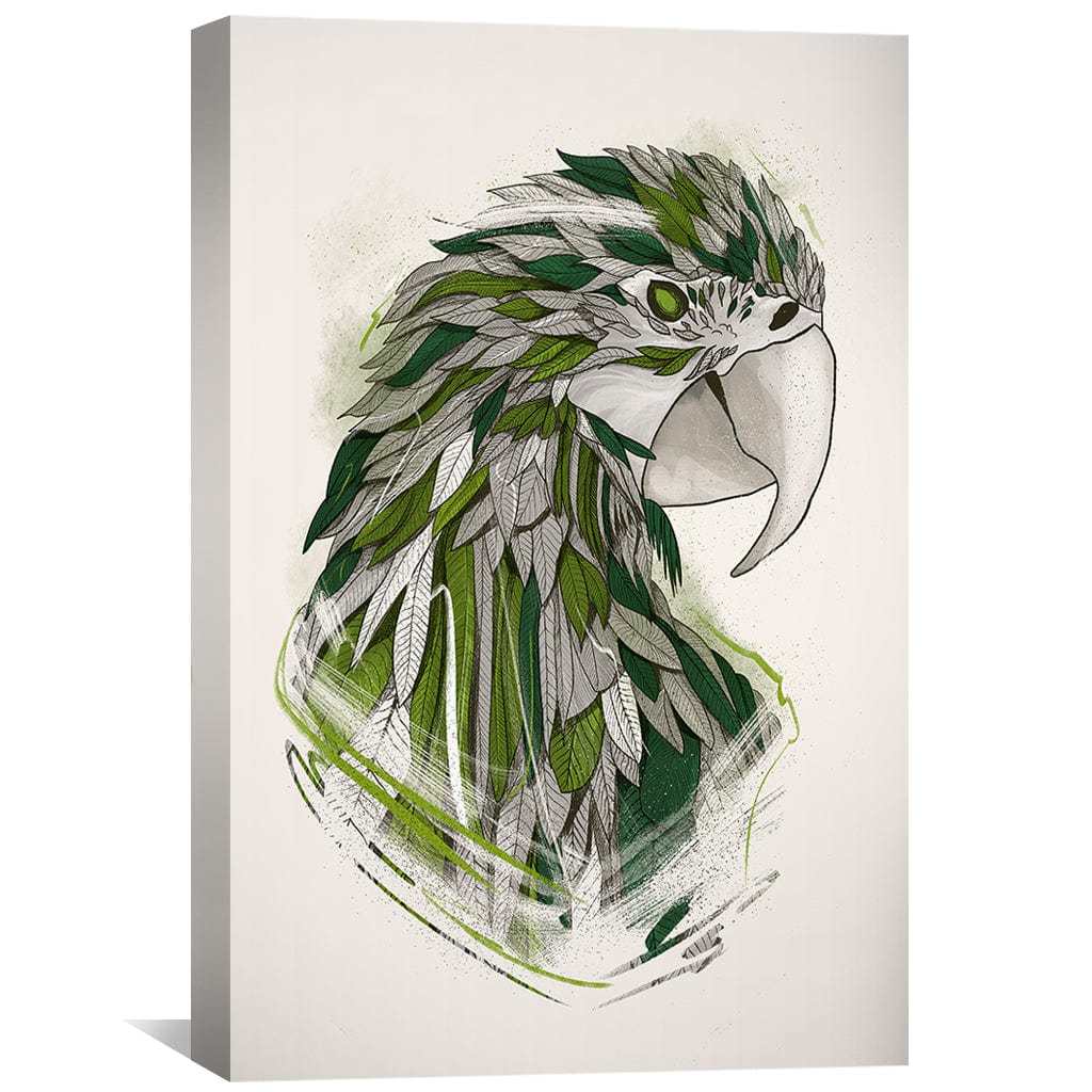 Feathered Parrot Light Canvas - Image 2