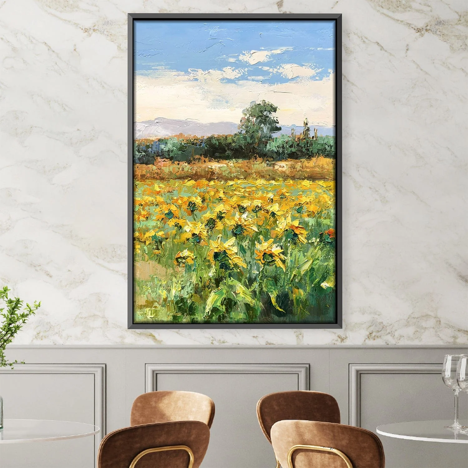 Field of Flowers Oil Painting - Image 2