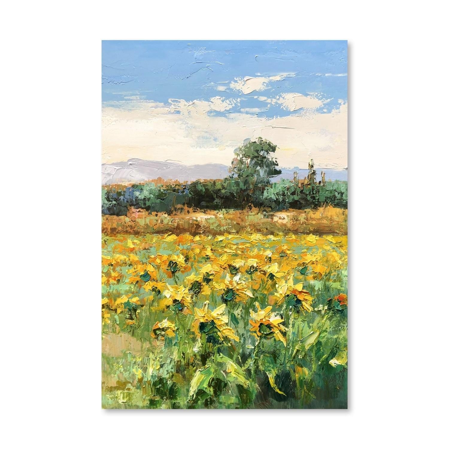 Field of Flowers Oil Painting - Image 3