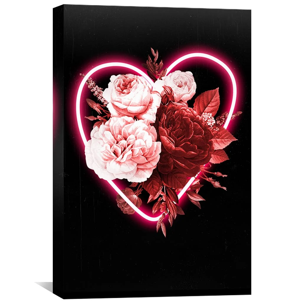 Flower Neon Canvas - Image 2