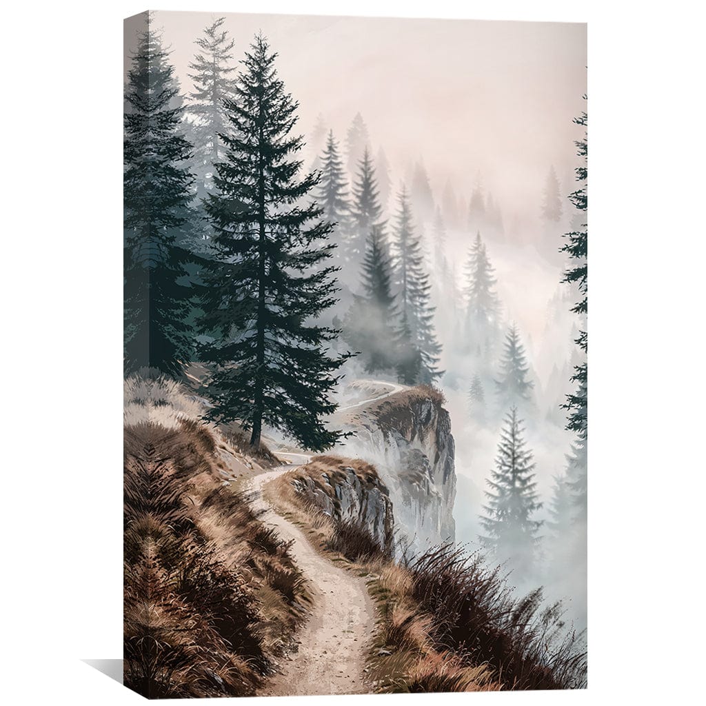 Fogbound Evergreens Canvas - Image 4