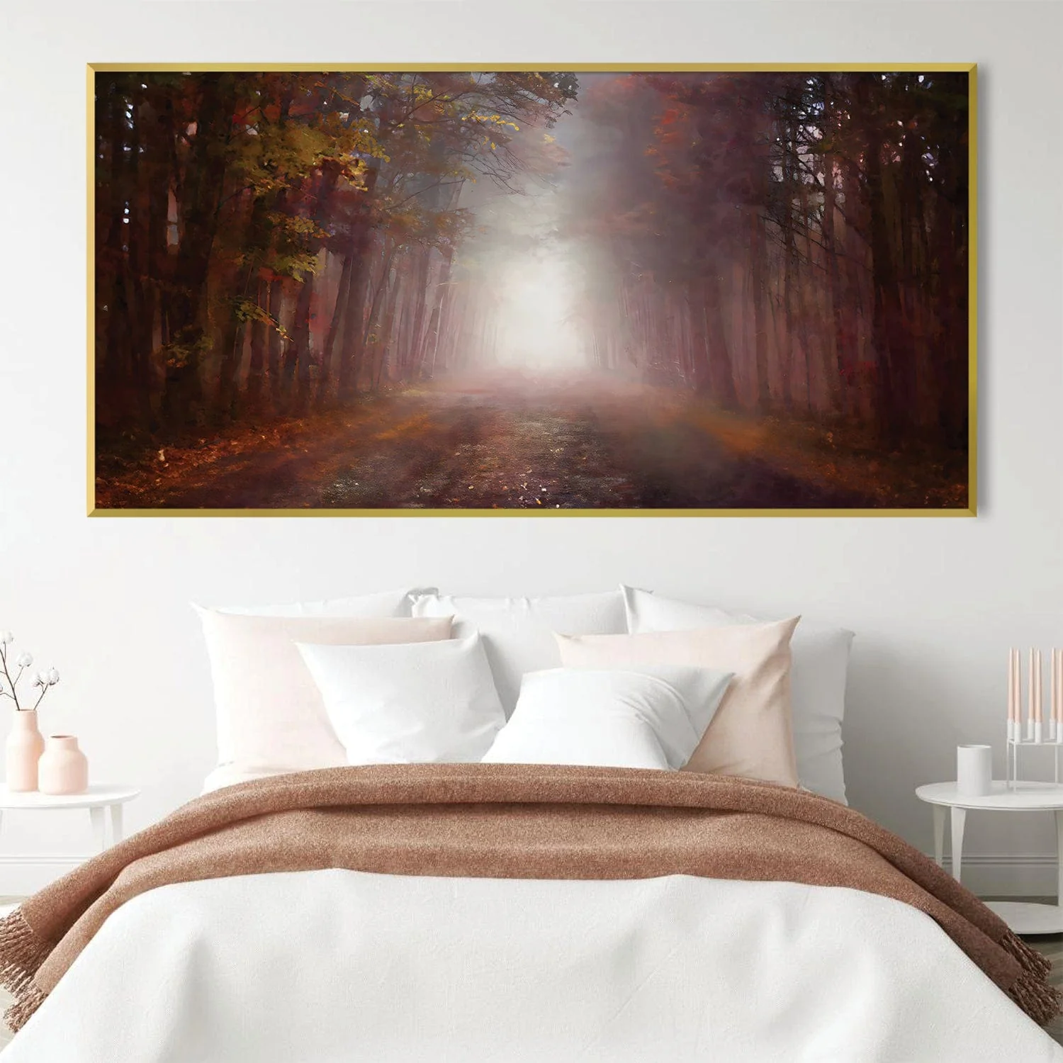 Foggy Forest Path Canvas - Image 2