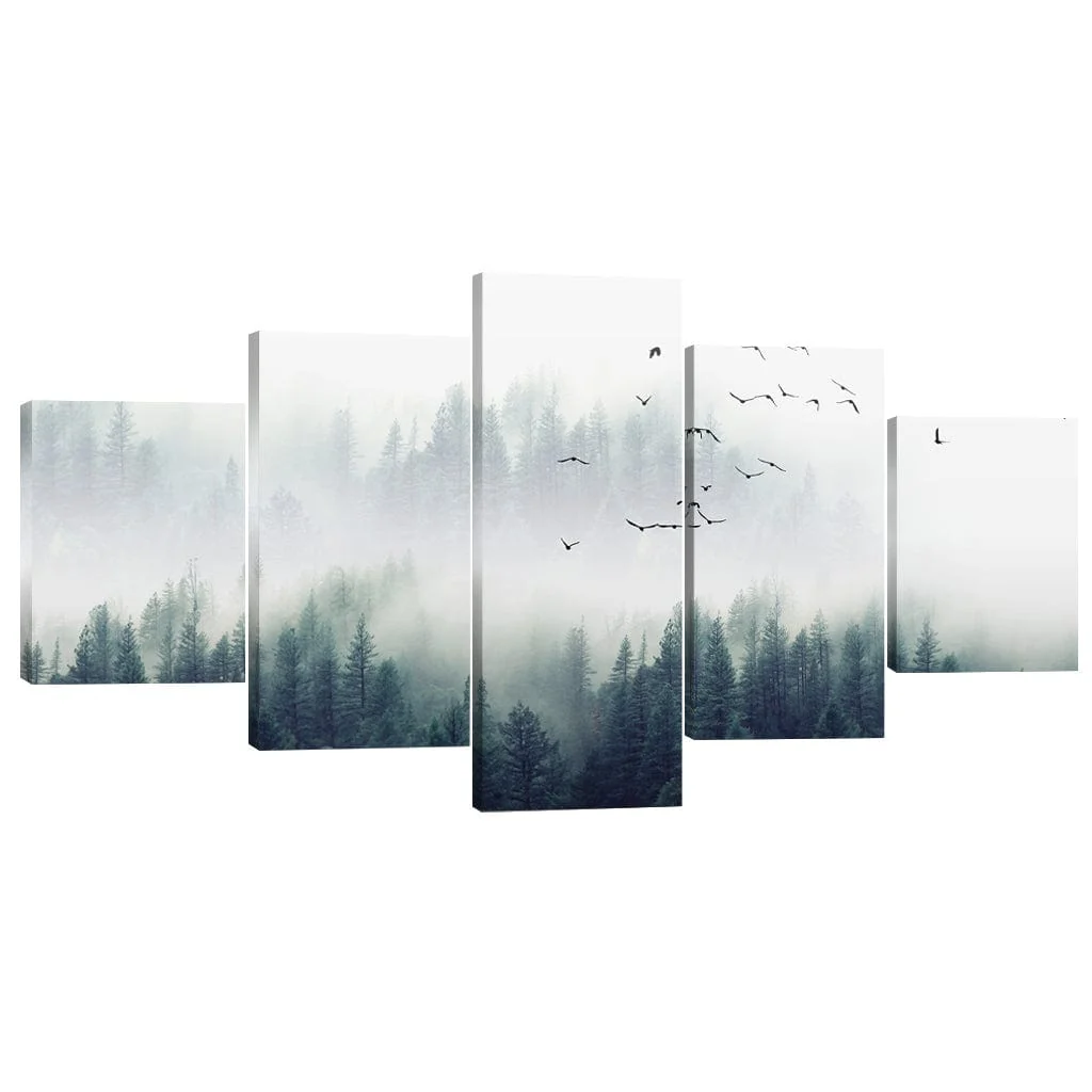 Forest Landscape Canvas - 5 Panel - Image 2