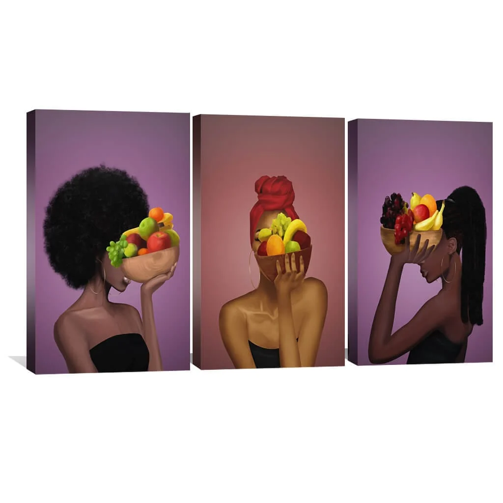 Fruit Bowl Woman Canvas - Image 2