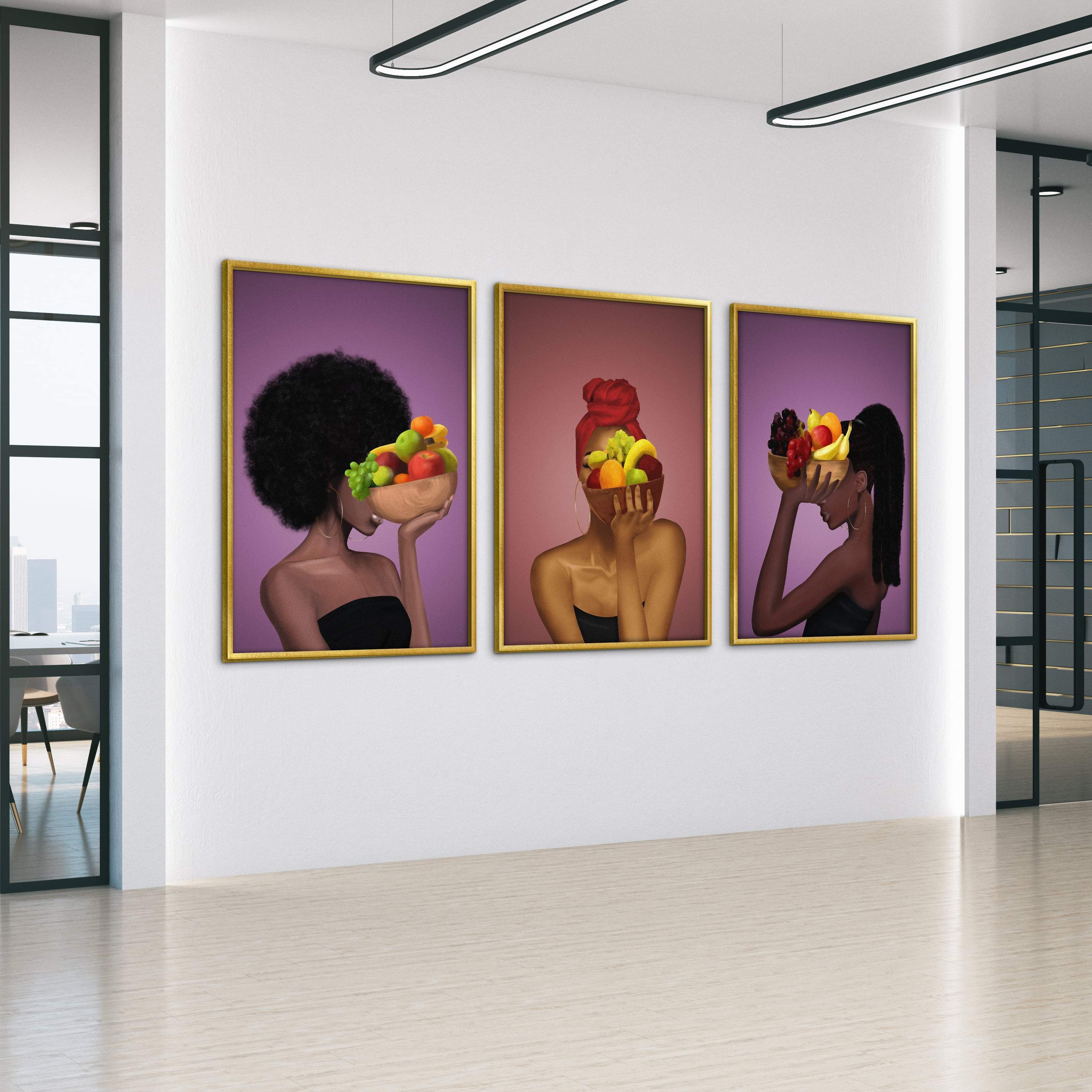 Fruit Bowl Woman Canvas - Image 3