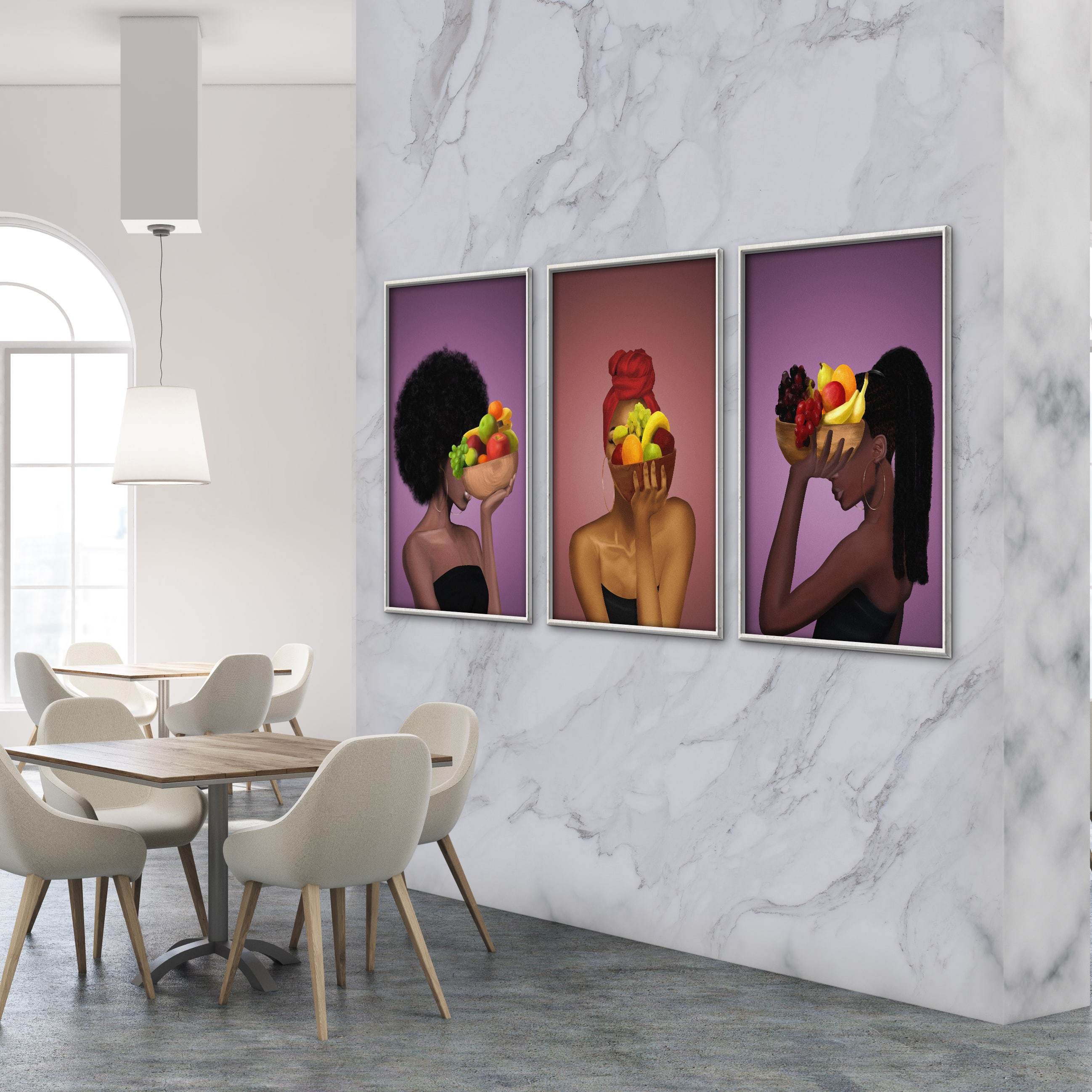 Fruit Bowl Woman Canvas - Image 4