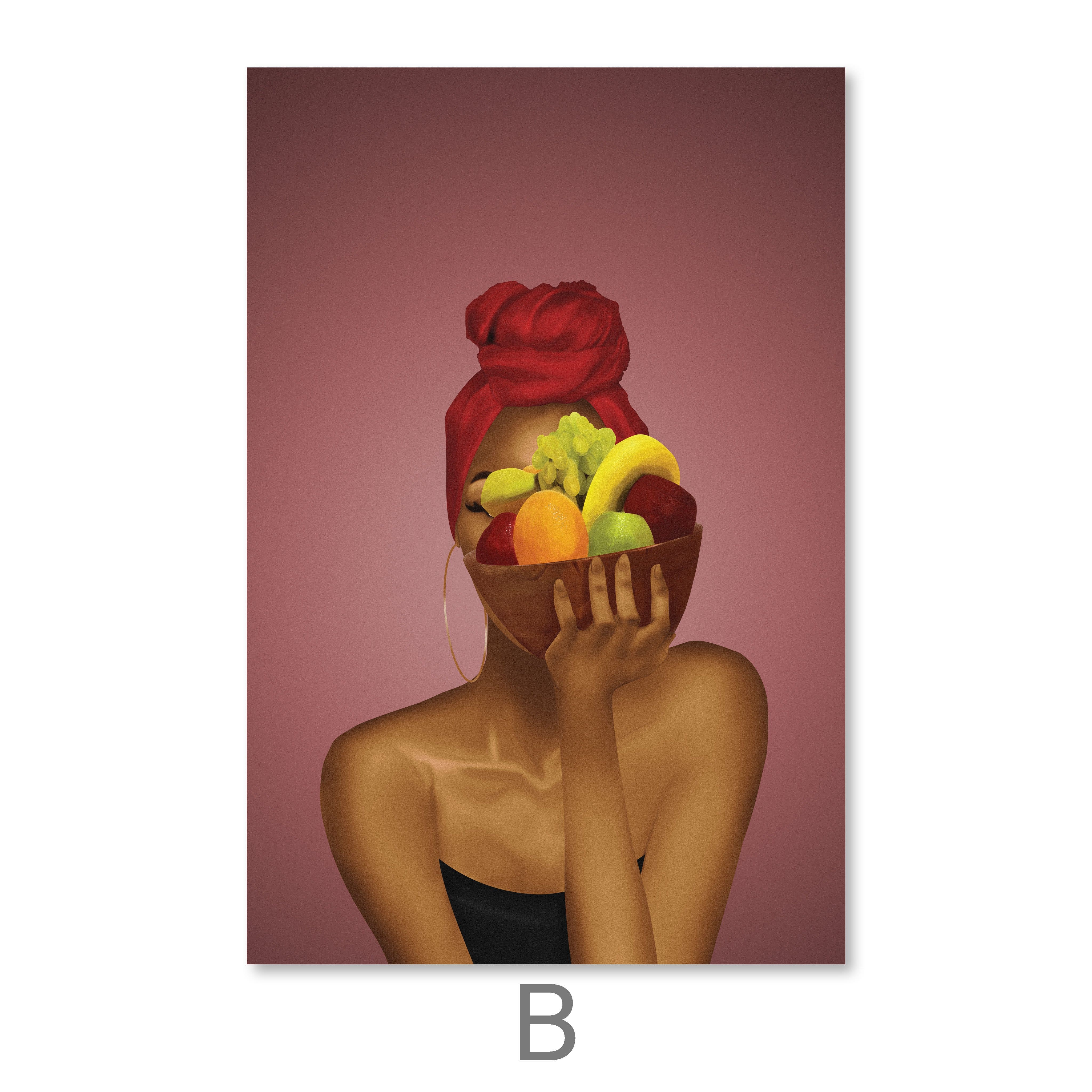 Fruit Bowl Woman Canvas - Image 6