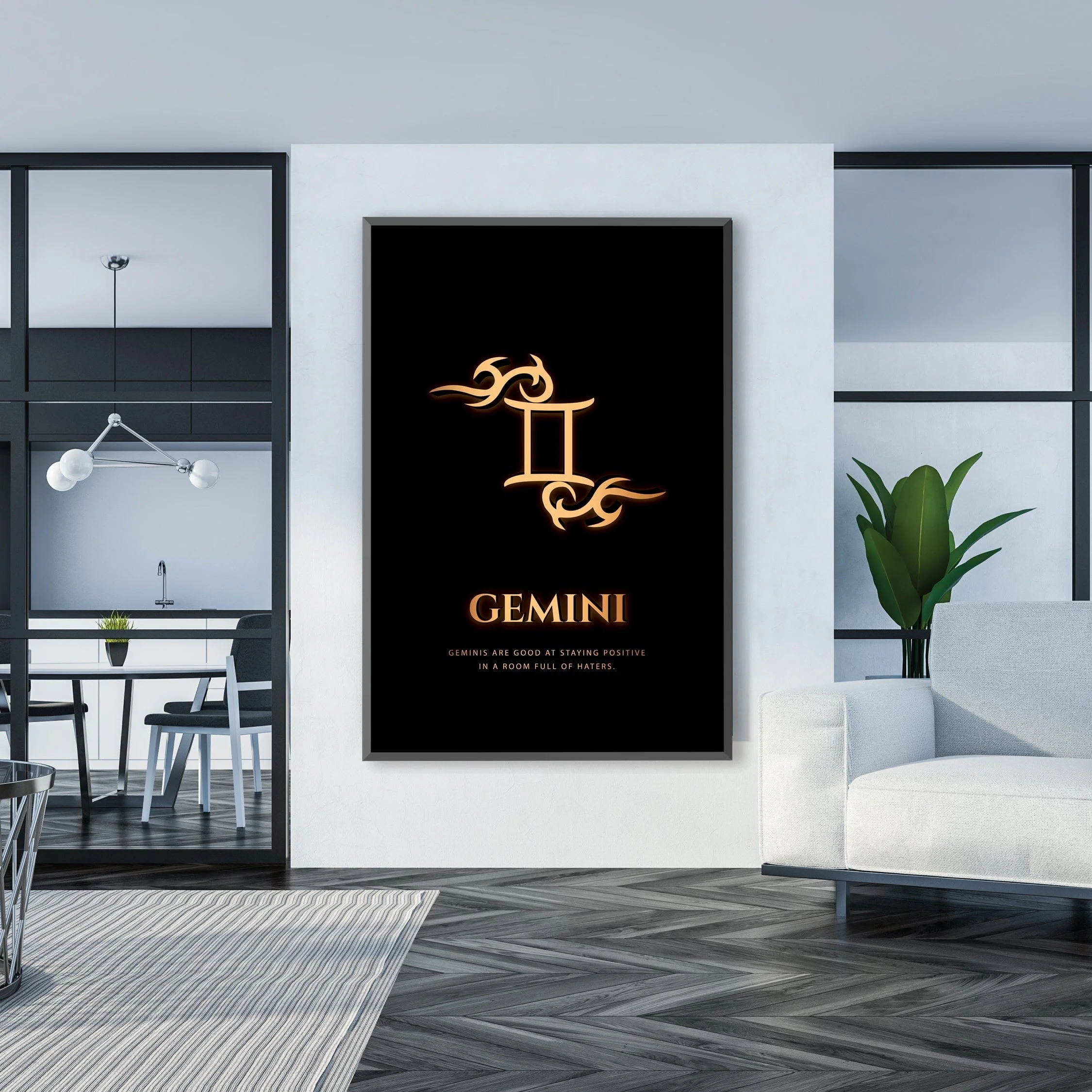 Gemini - Gold Canvas - Image 5