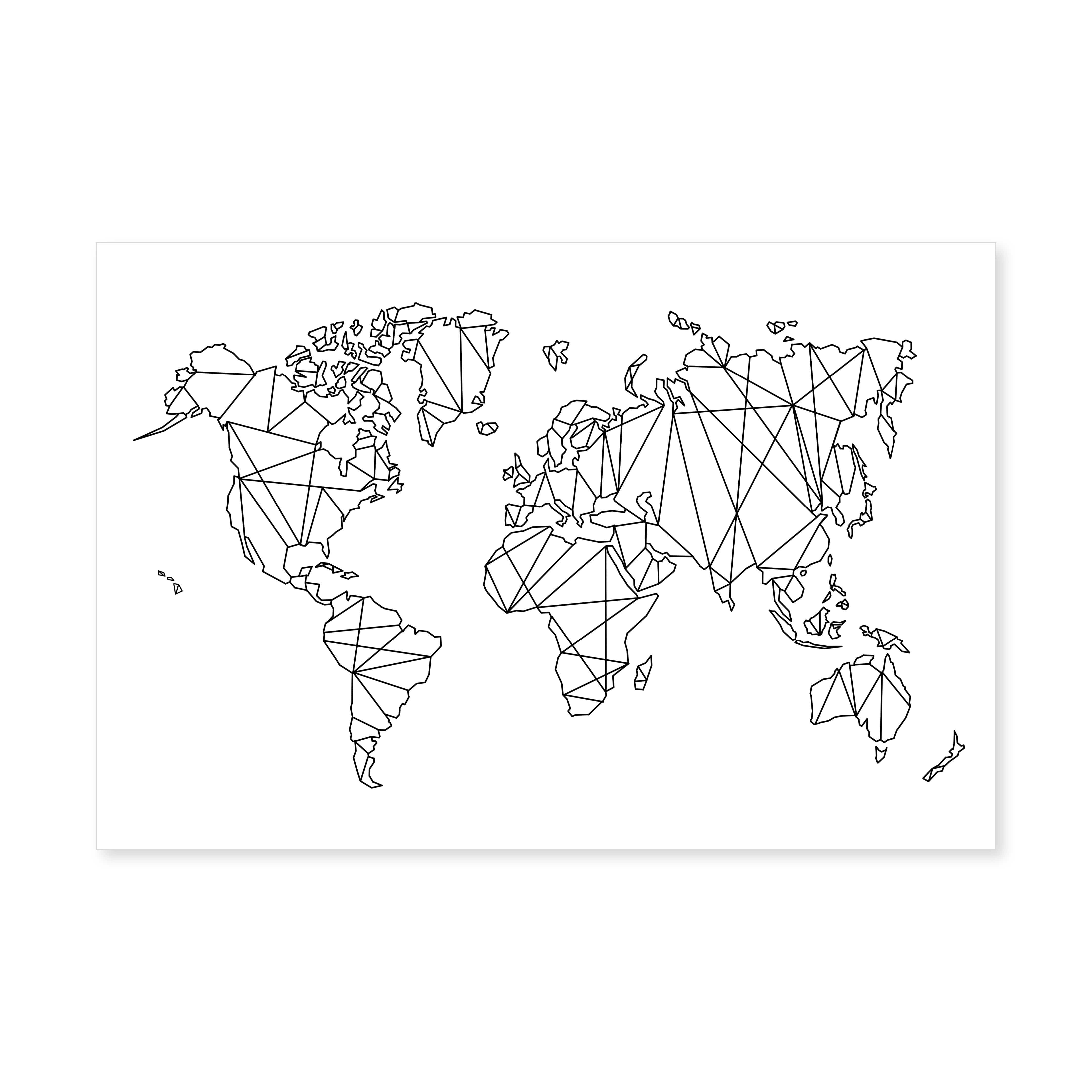 Geometric World Map Canvas - Image 4