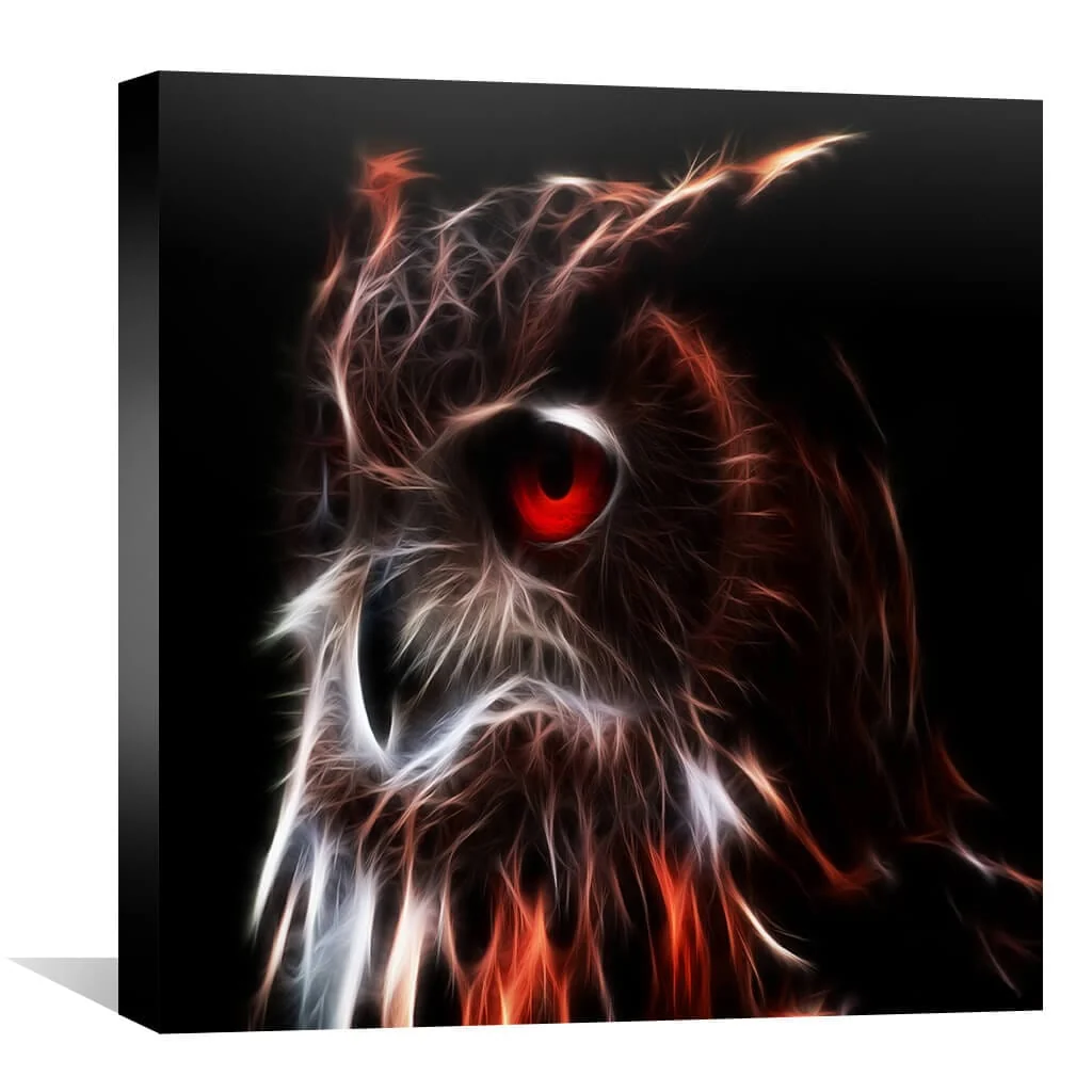 Glowing Owl Canvas - Image 2