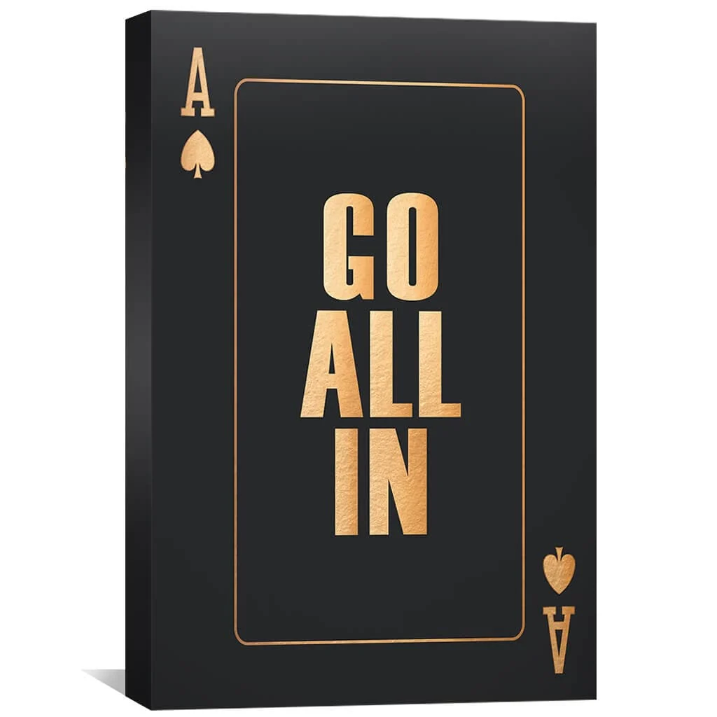 Go All In - Gold Canvas - Image 2
