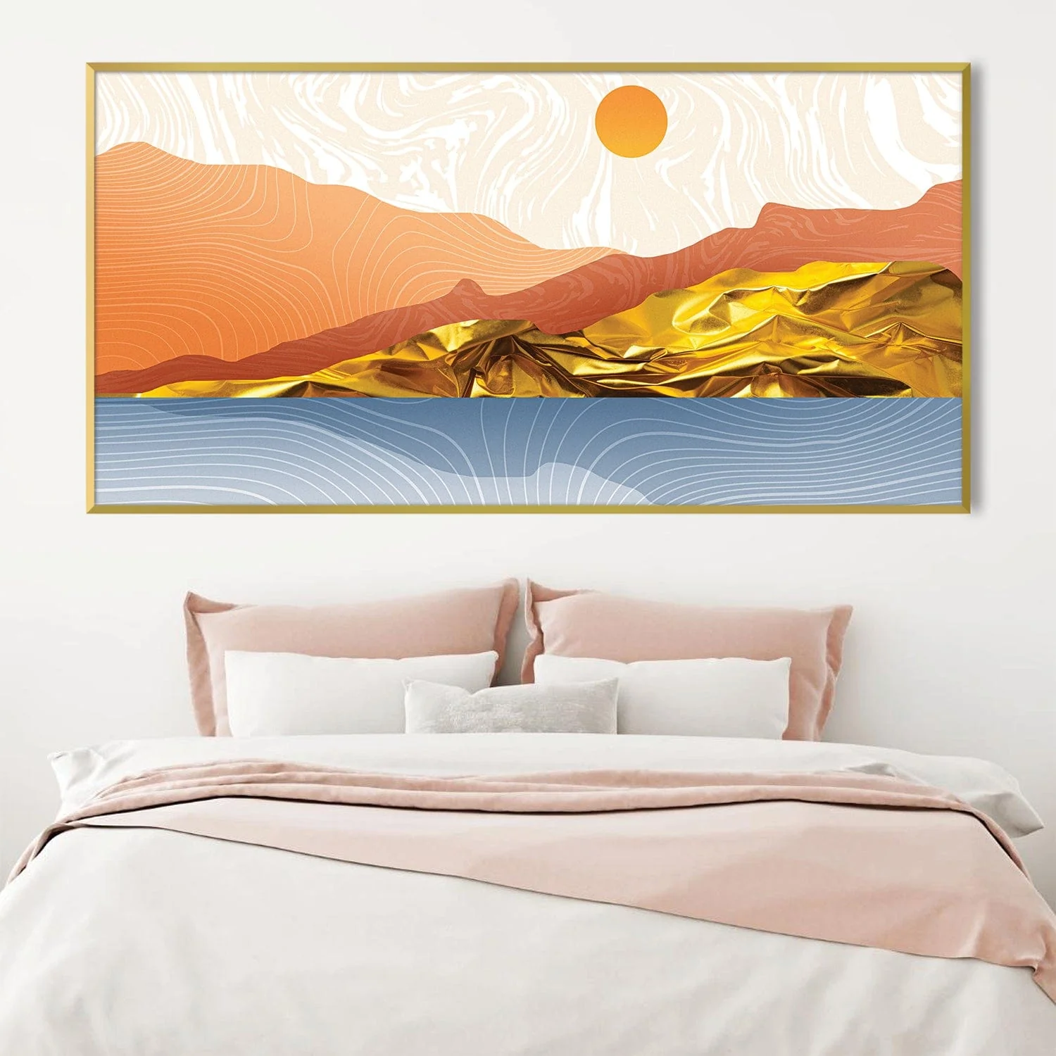 Gold-Touched Landscape Canvas - Image 2