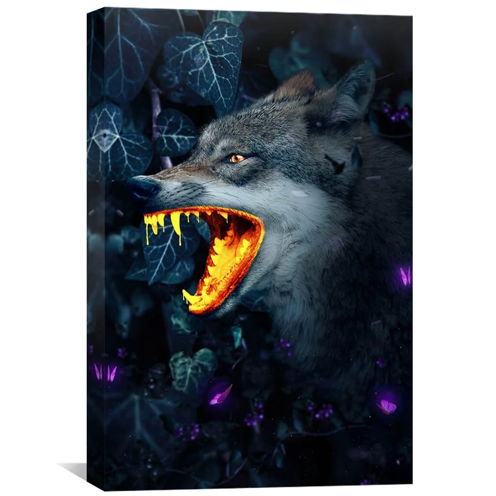 Gold Wolf Canvas - Image 2
