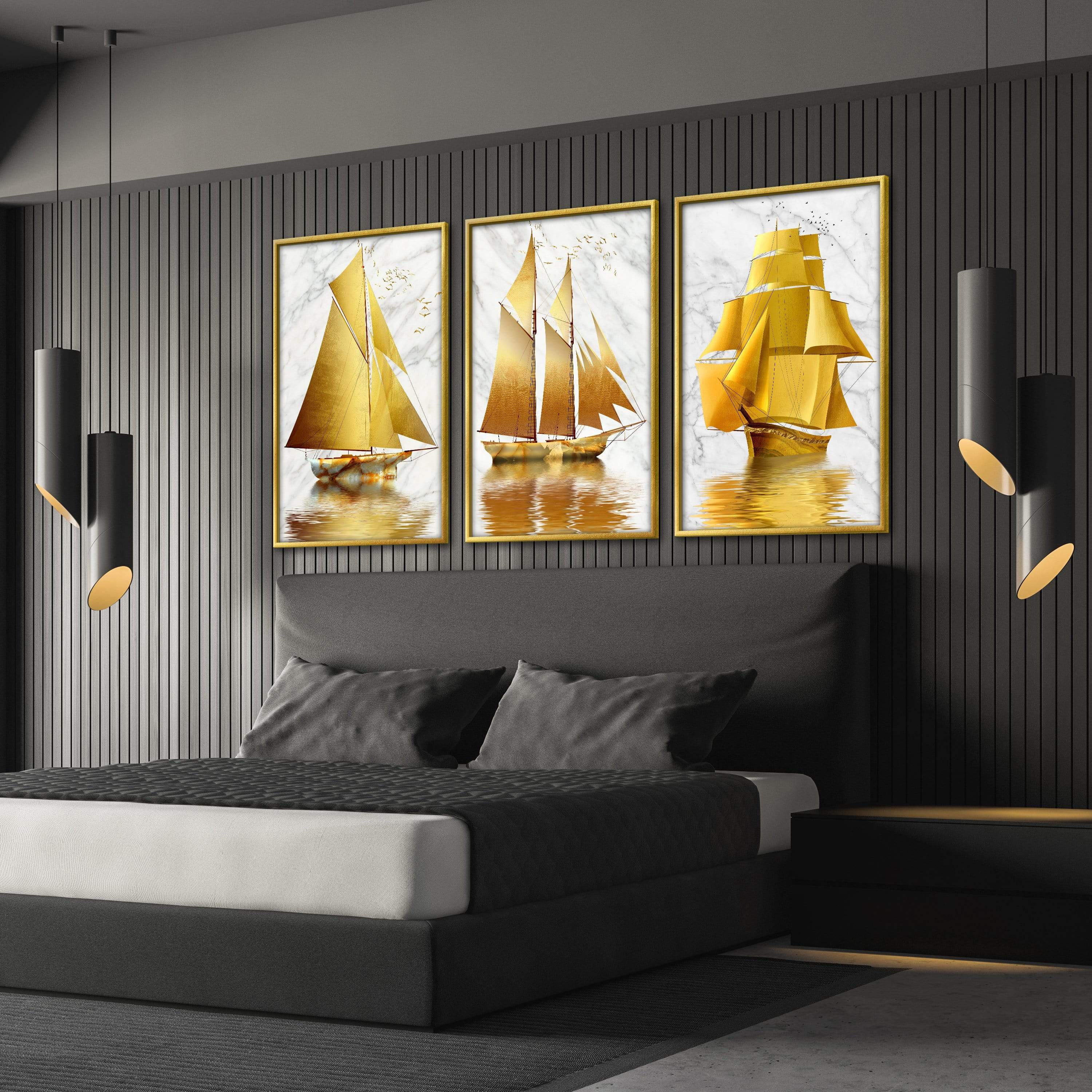 Golden Boat Canvas - Image 4