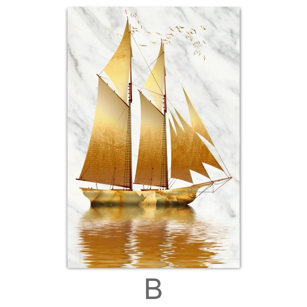 Golden Boat Canvas - Image 7