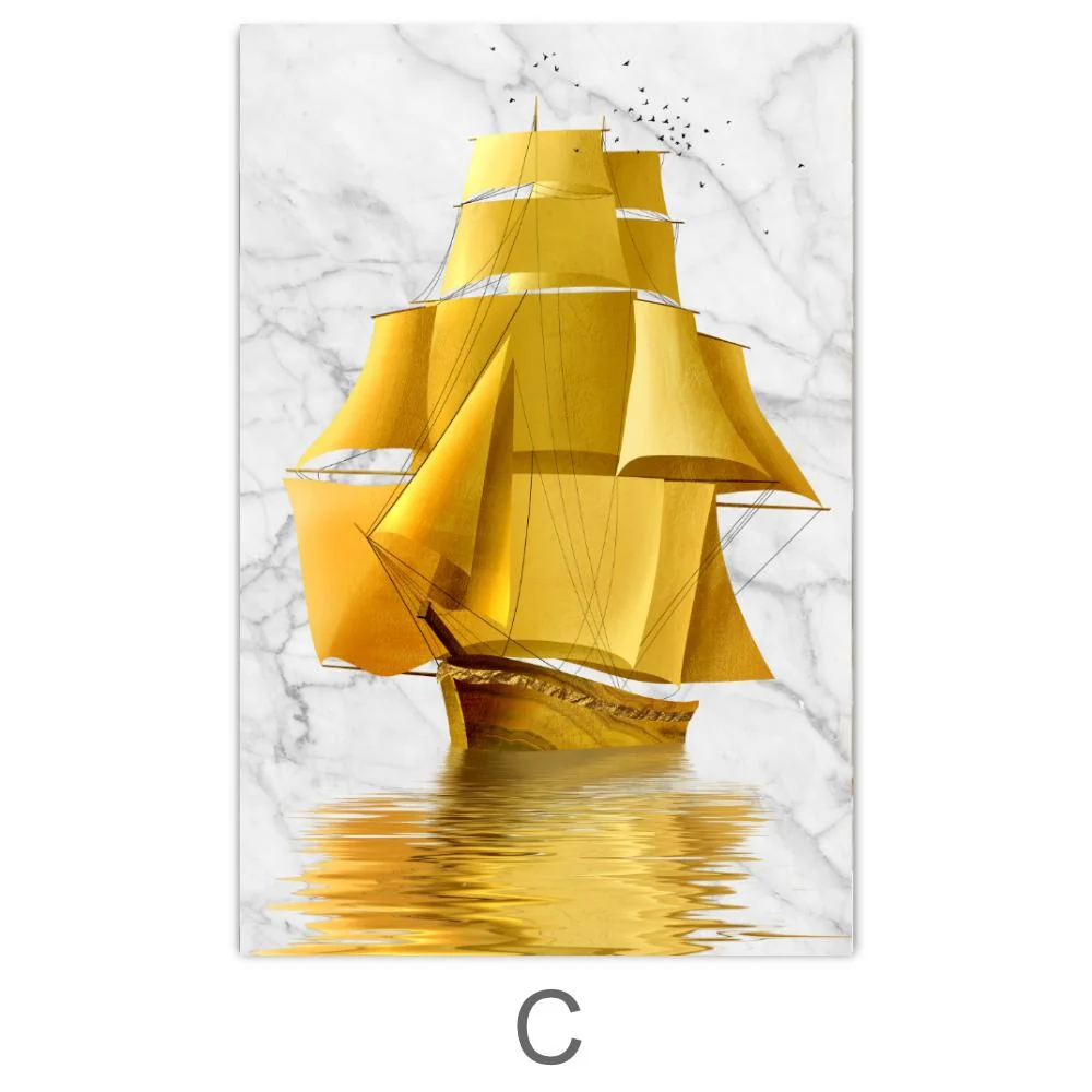 Golden Boat Canvas - Image 8