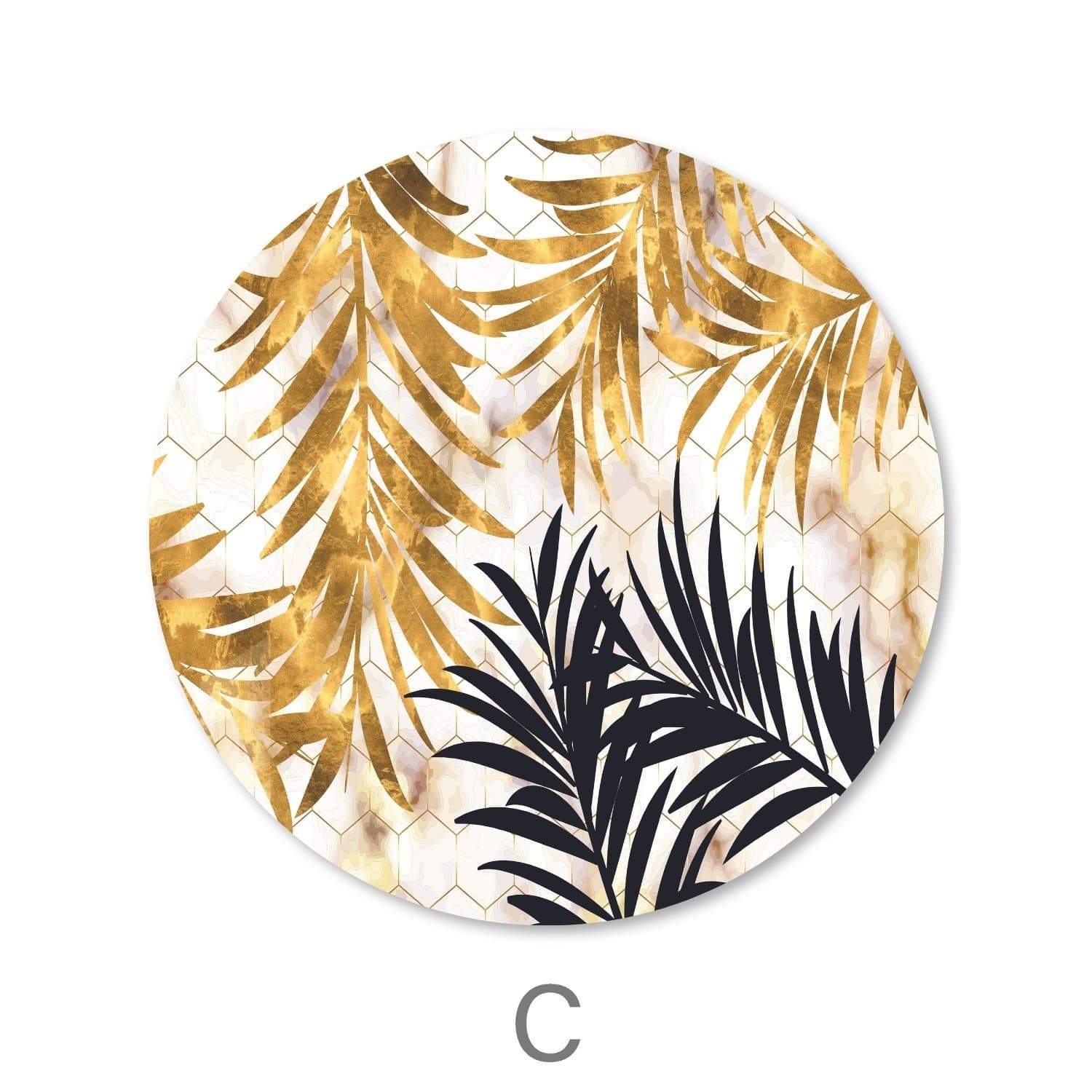 Golden Leaf Canvas - Circle - Image 5