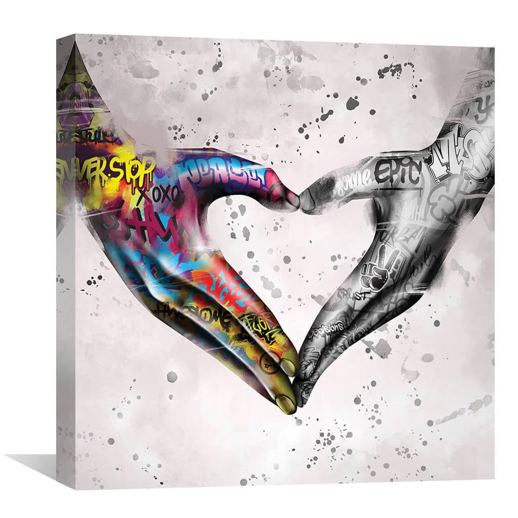 Graffiti Heart Canvas - Image 2