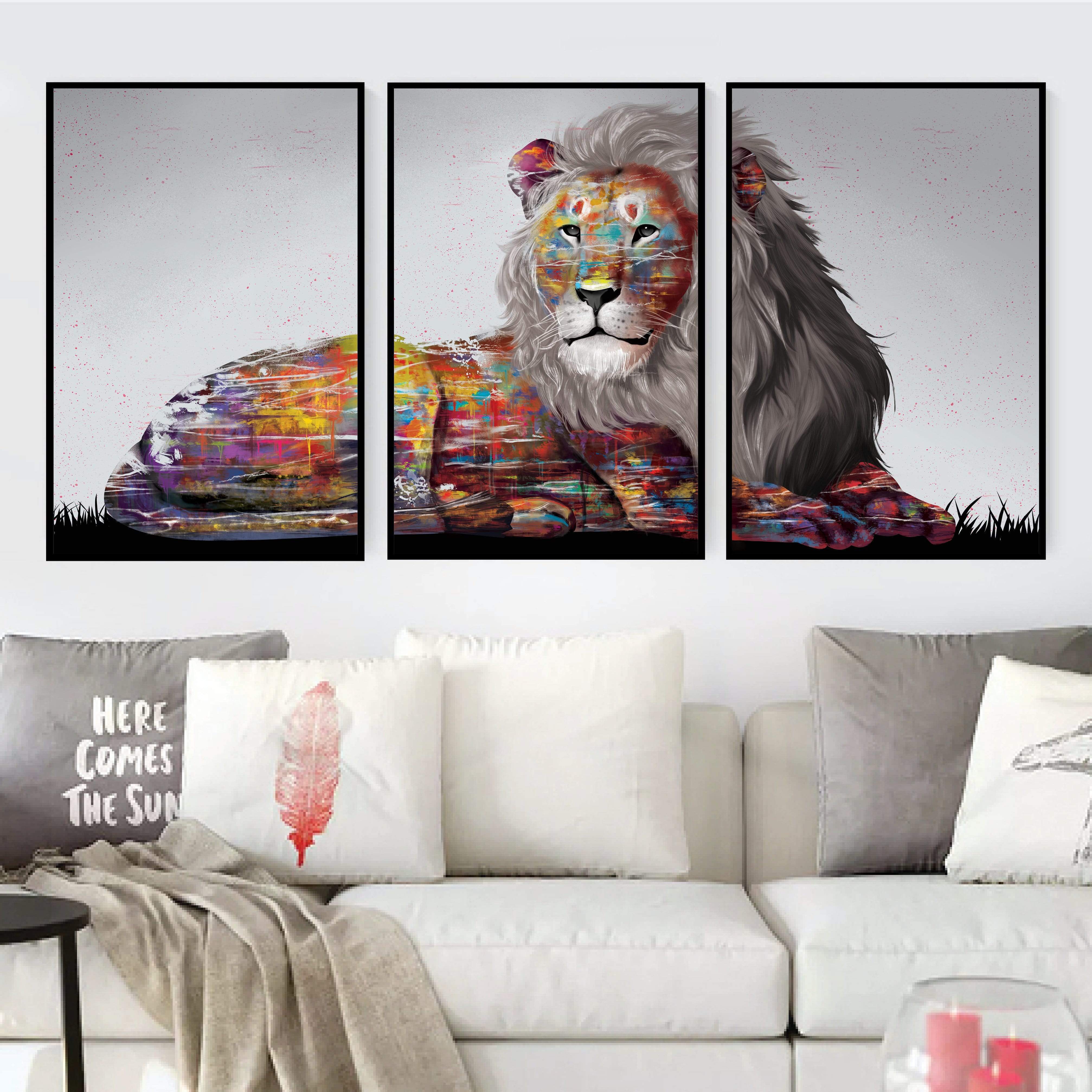 Graffiti Lion Canvas - Image 3