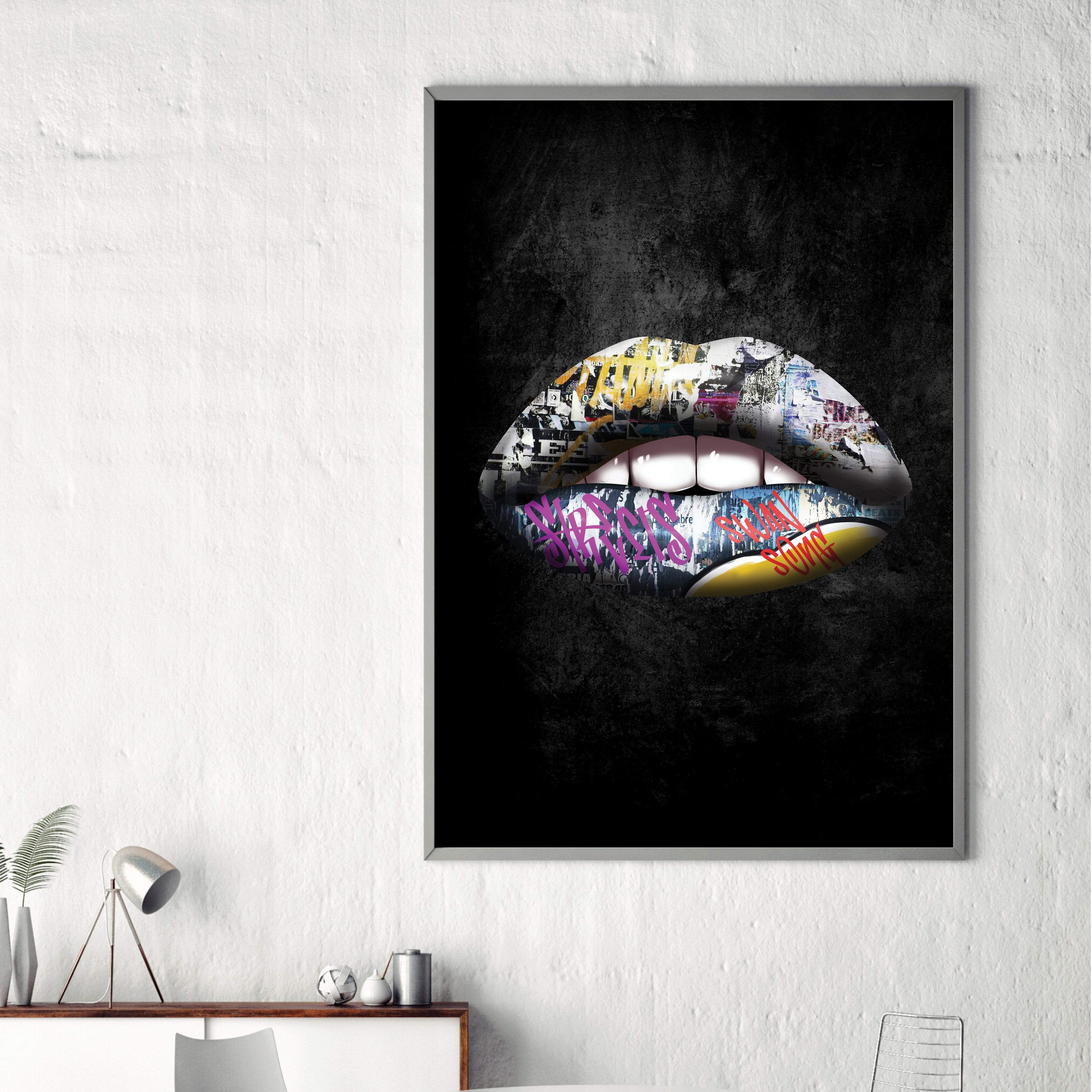 Graffiti Lips Canvas - Image 5