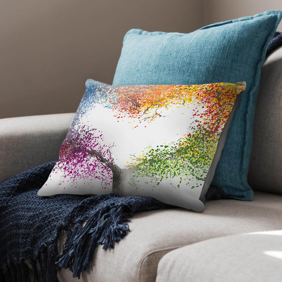 Heart of Colored leaves Cushion - Image 2